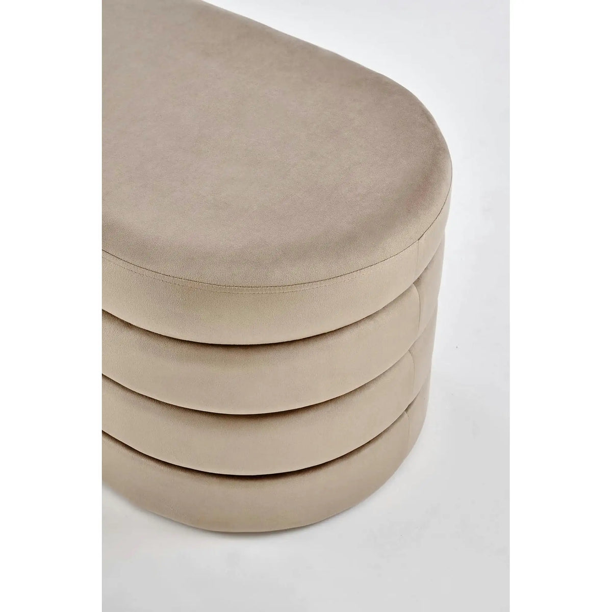 Bancheta CALPI, stofa catifelata bej, 110x46x42 cm
