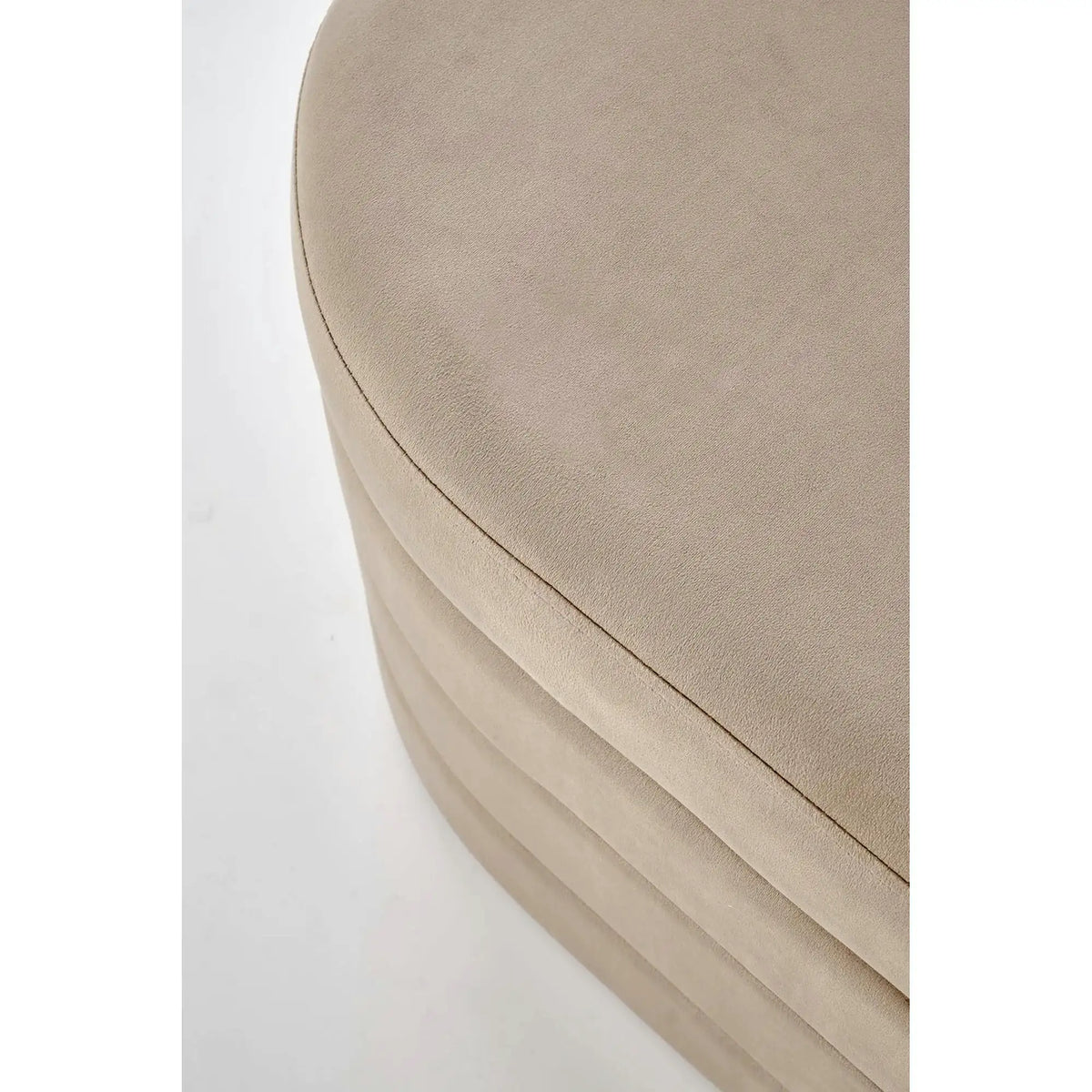 Bancheta CALPI, stofa catifelata bej, 110x46x42 cm