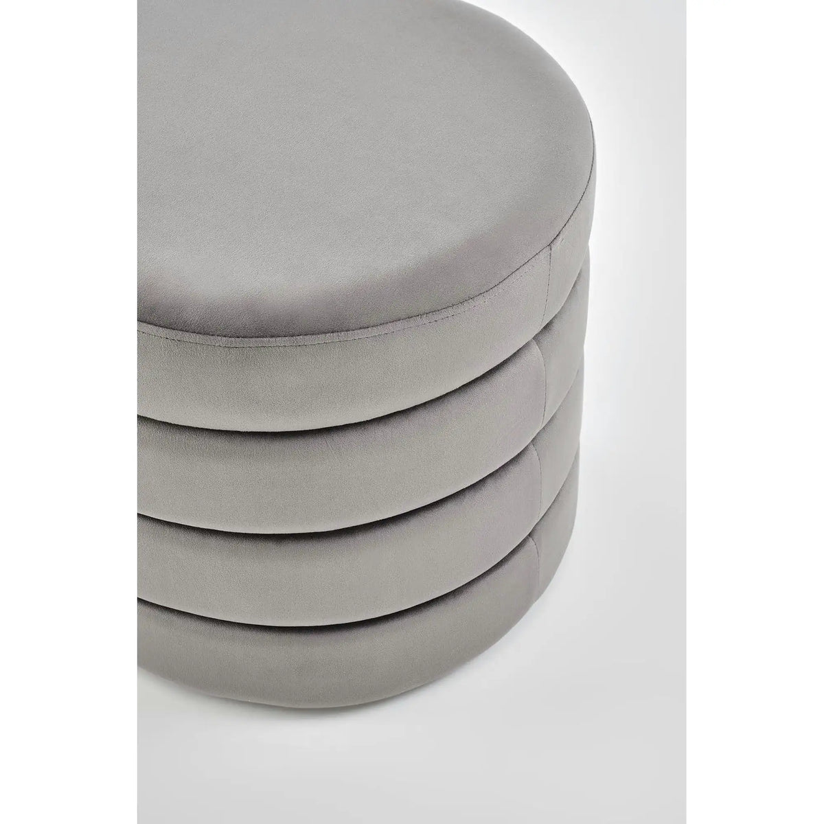 Bancheta CALPI, stofa catifelata gri, 110x46x42 cm