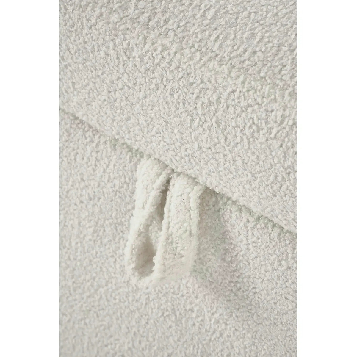 Bancheta FICARIA, stofa buclata crem, 150x40x47 cm