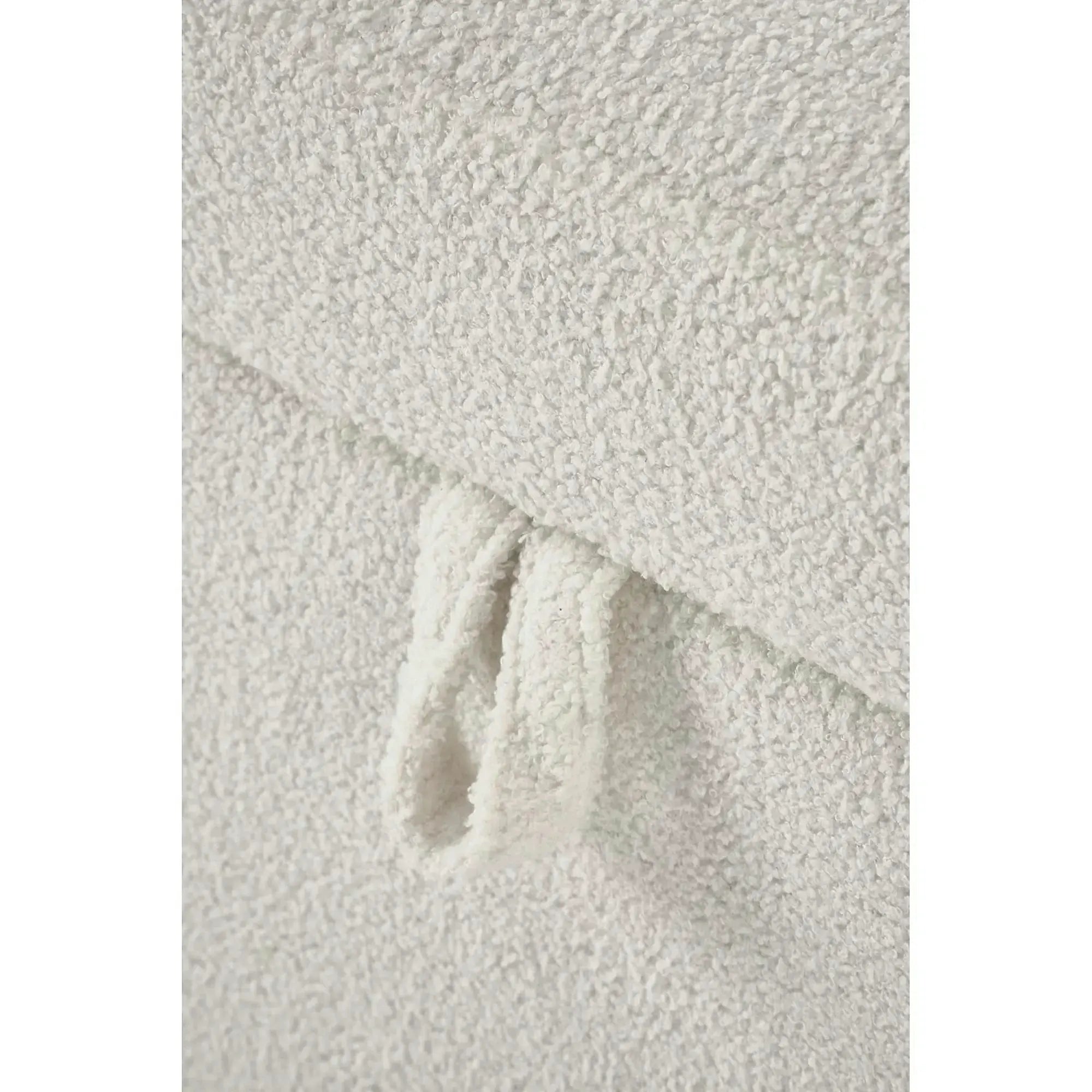 Bancheta FICARIA, stofa buclata crem, 150x40x47 cm