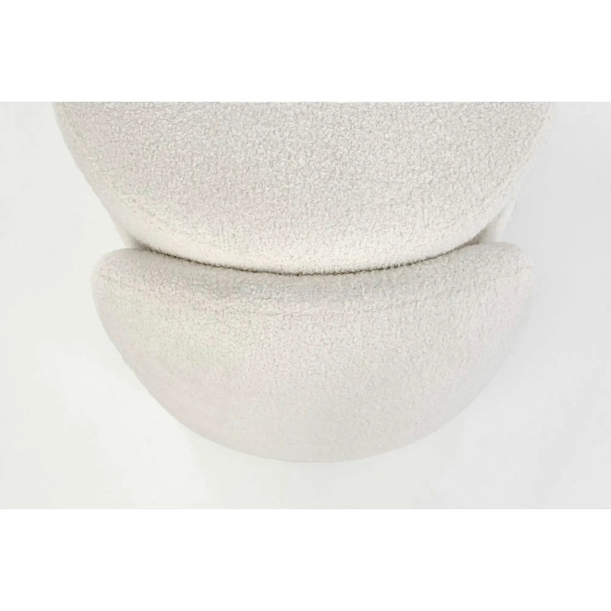 Bancheta FICARIA, stofa buclata crem, 150x40x47 cm