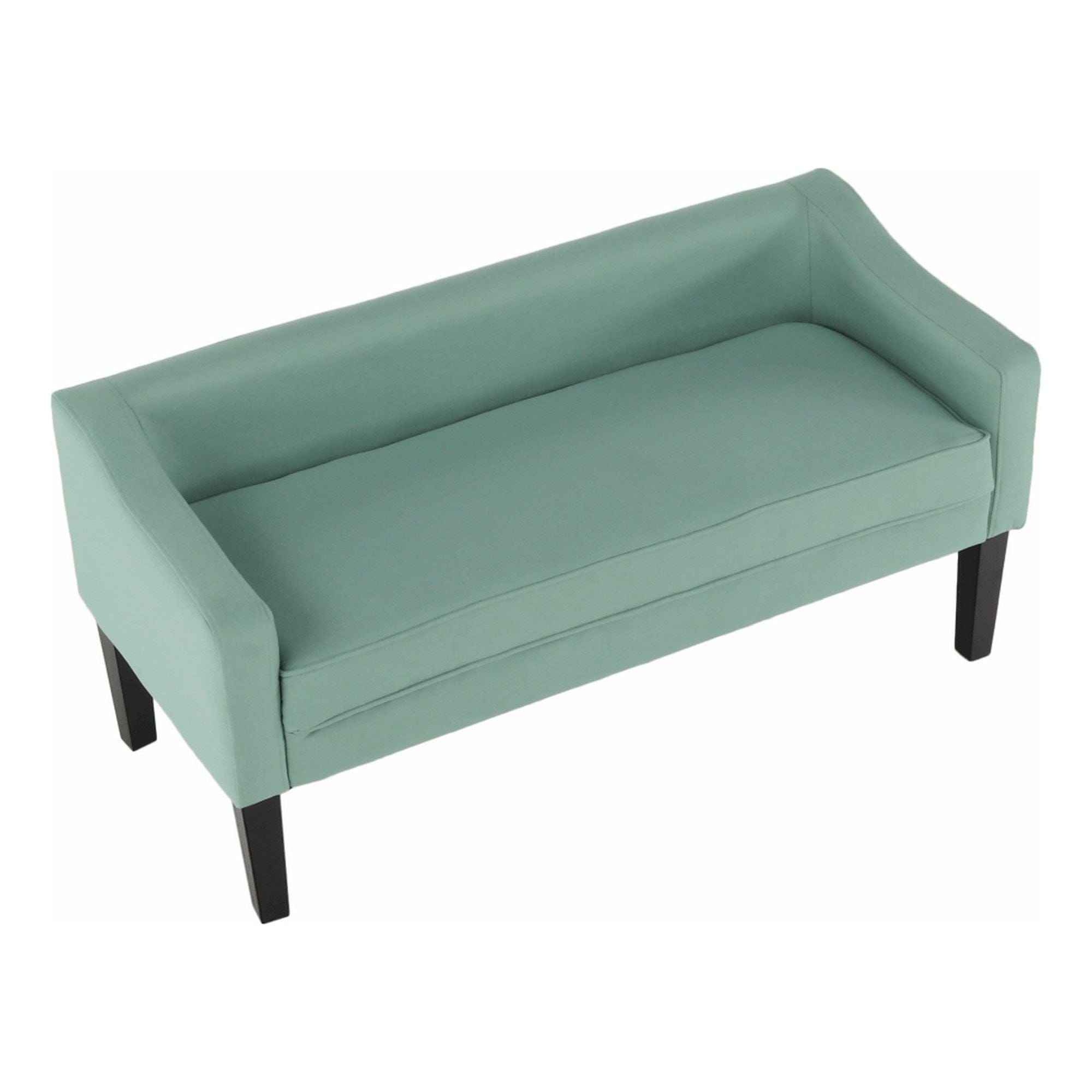Bancheta FIRONA, stofa clasica verde menta, 127x57x60 cm