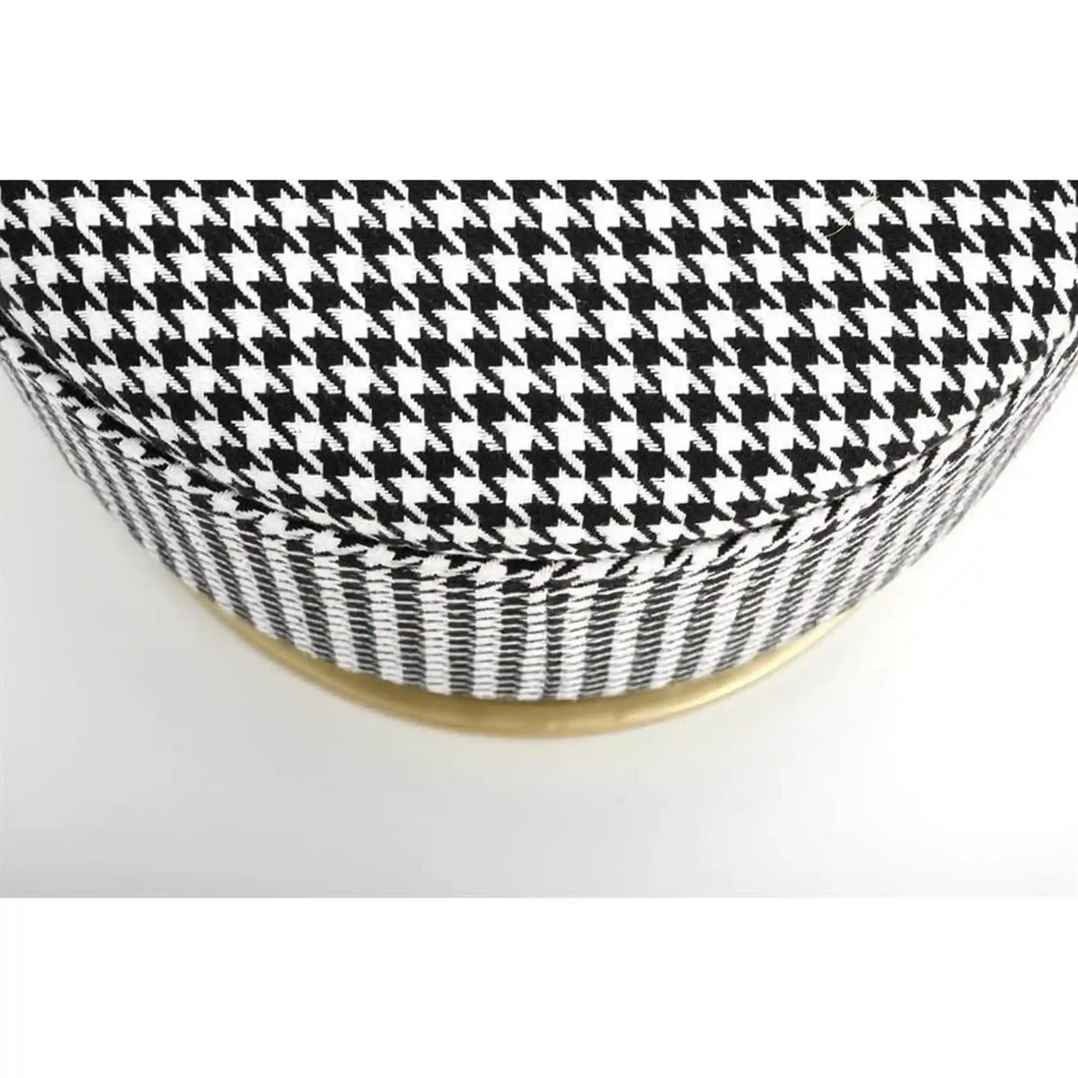 Bancheta HARMONY, negru/alb/auriu, stofa clasica/otel, 105x40x42 cm