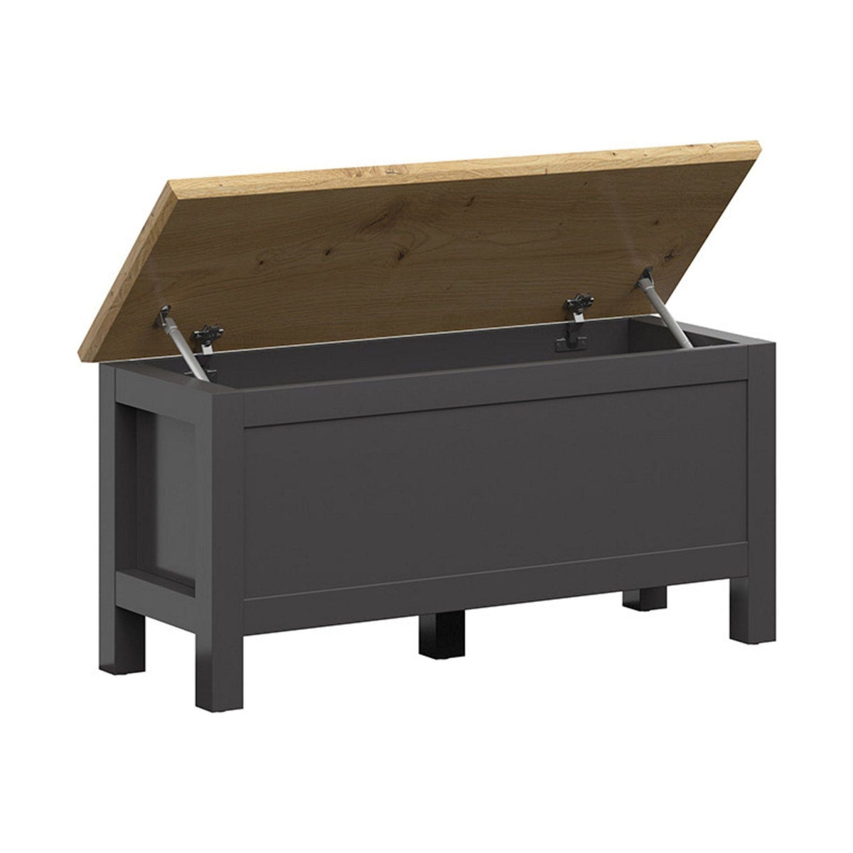 Bancheta HESEN, PAL melaminat, stejar artisan/gri grafit, 100x39x47 cm