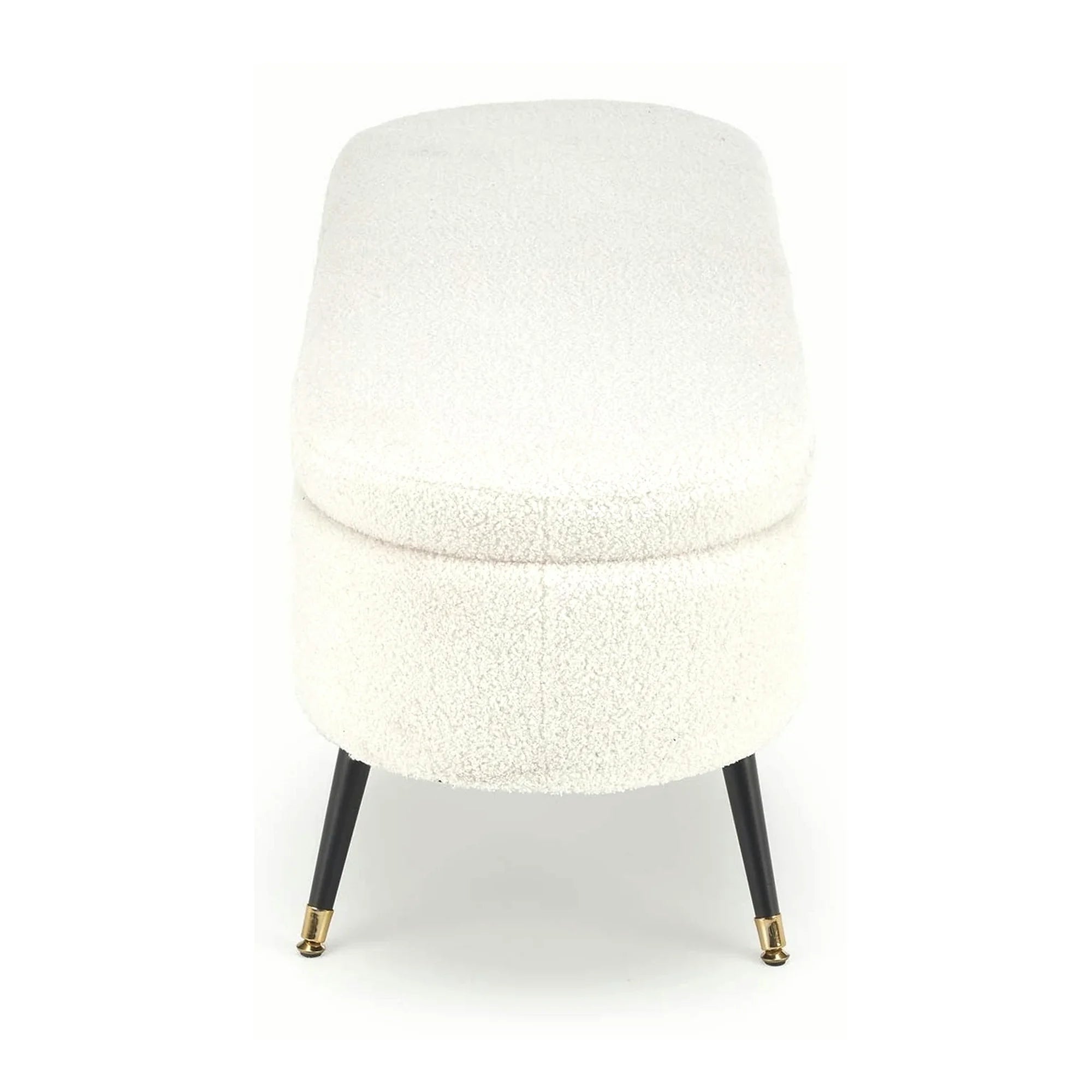 Bancheta pentru hol AVEIRO, stofa buclata crem, 120x46x40 cm