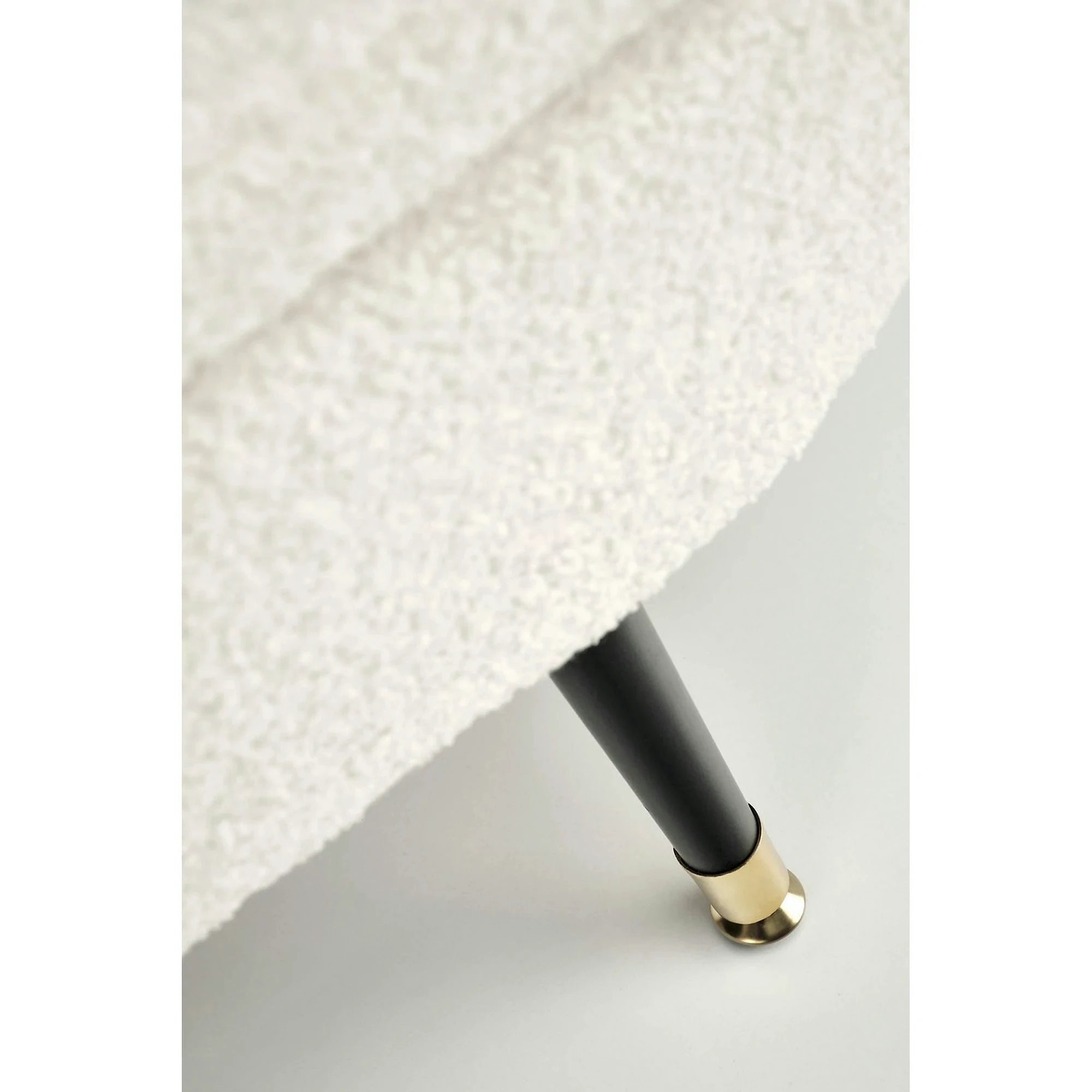 Bancheta pentru hol AVEIRO, stofa buclata crem, 120x46x40 cm