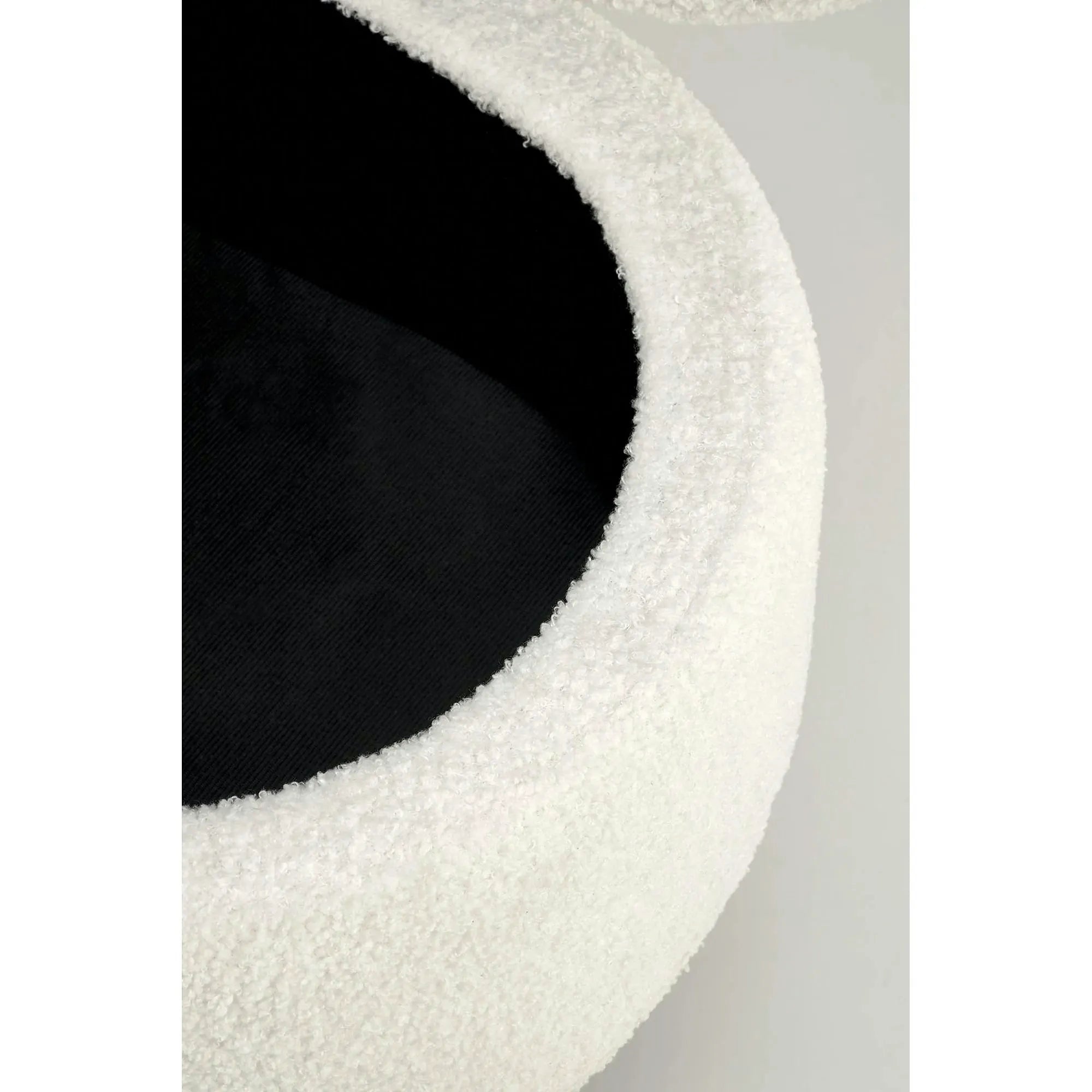 Bancheta pentru hol AVEIRO, stofa buclata crem, 120x46x40 cm