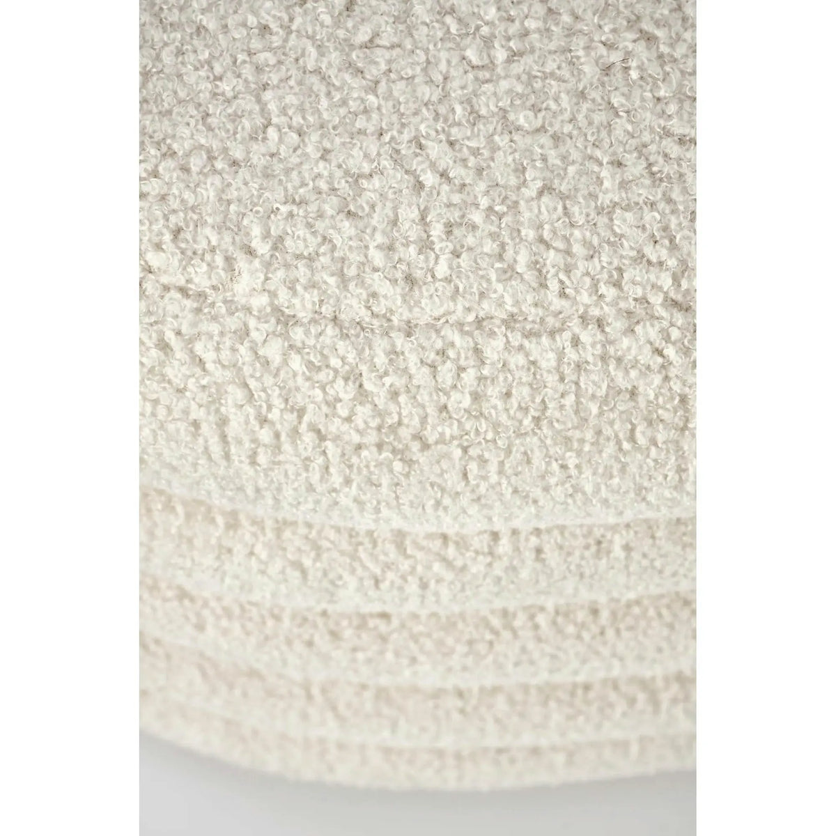 Bancheta tapitata hol BLISS, stofa buclata crem, 105x42x42 cm
