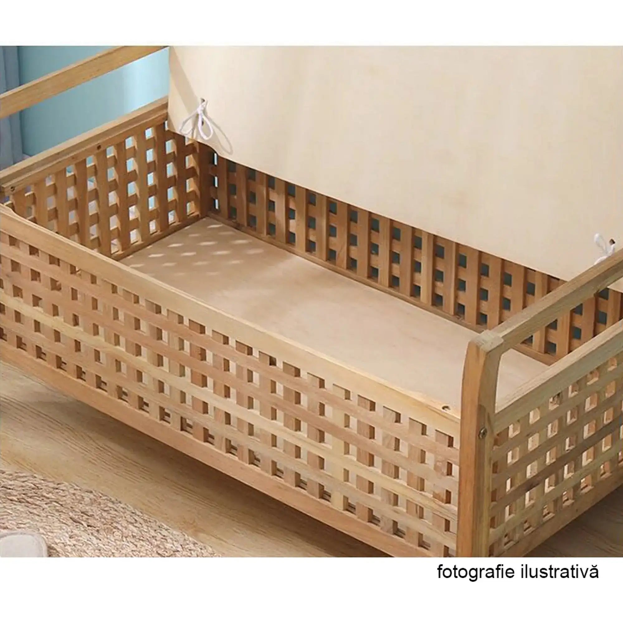 Bancheta TOLOSA, stejar auriu/gri, material textil/negru, 69x37x50 cm