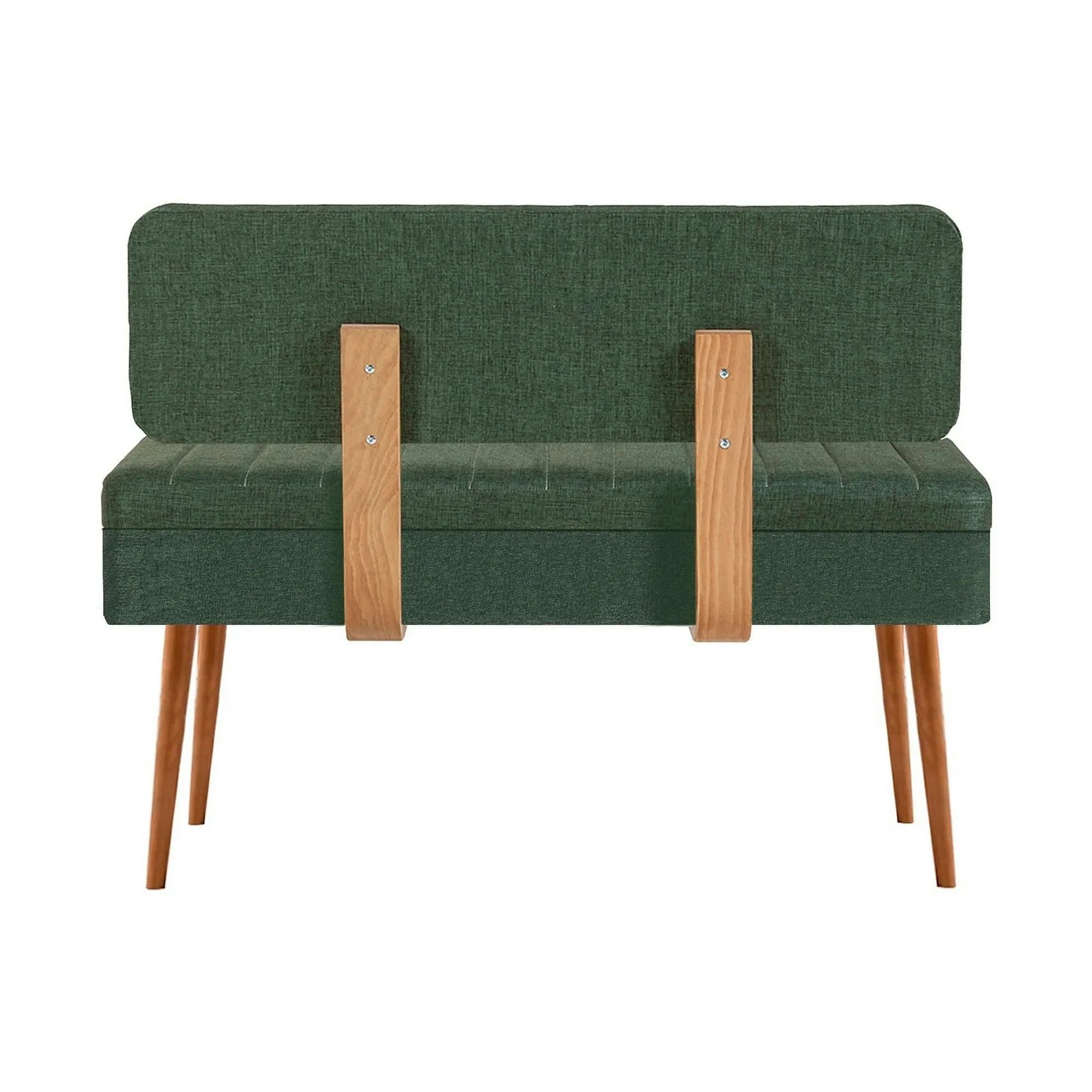 Bancheta VINA 1070, stofa clasica verde, 90x39x40 cm
