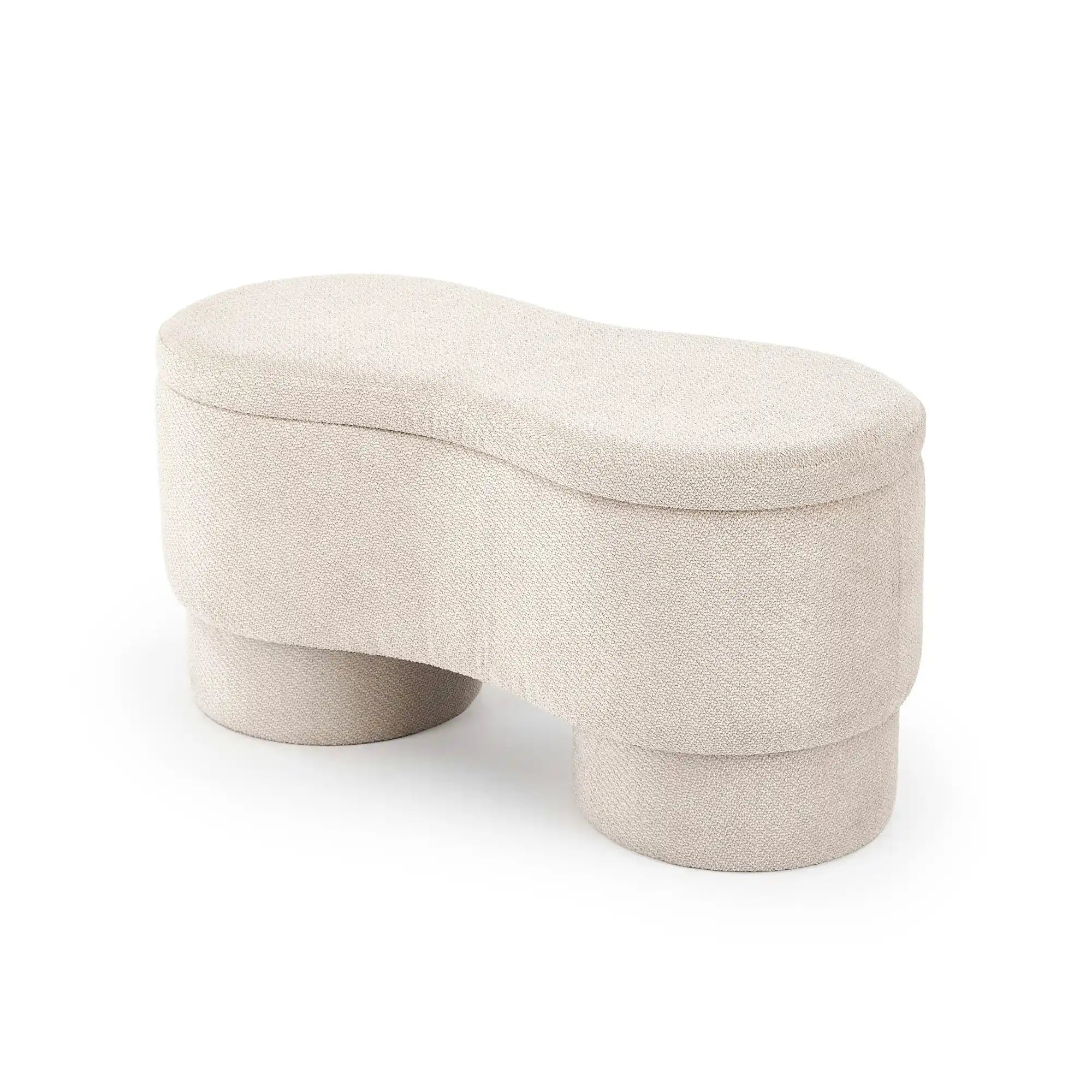 Bancheta VIVA, bej, stofa clasica, 95x45x47 cm