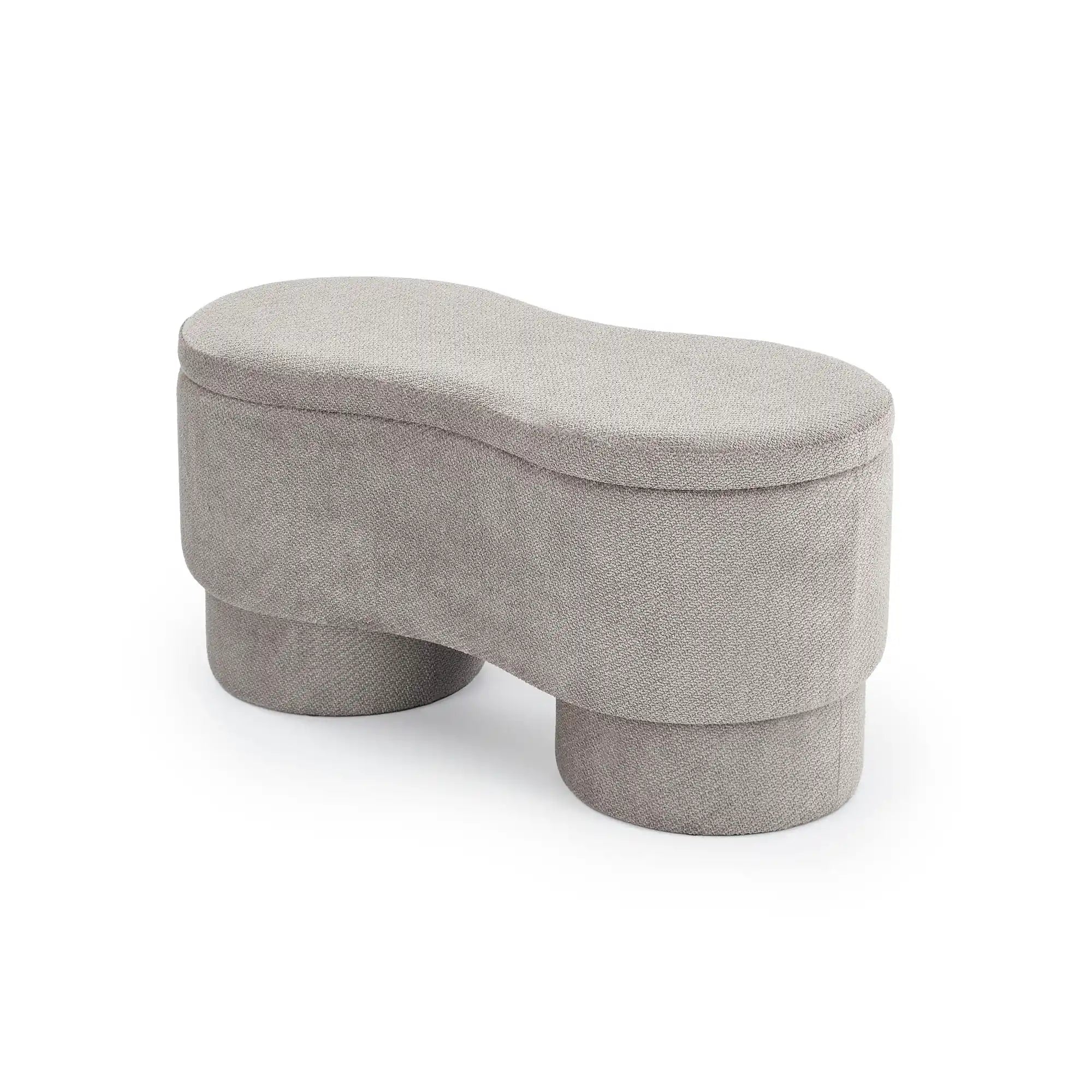 Bancheta VIVA, gri, stofa clasica, 95x45x47 cm