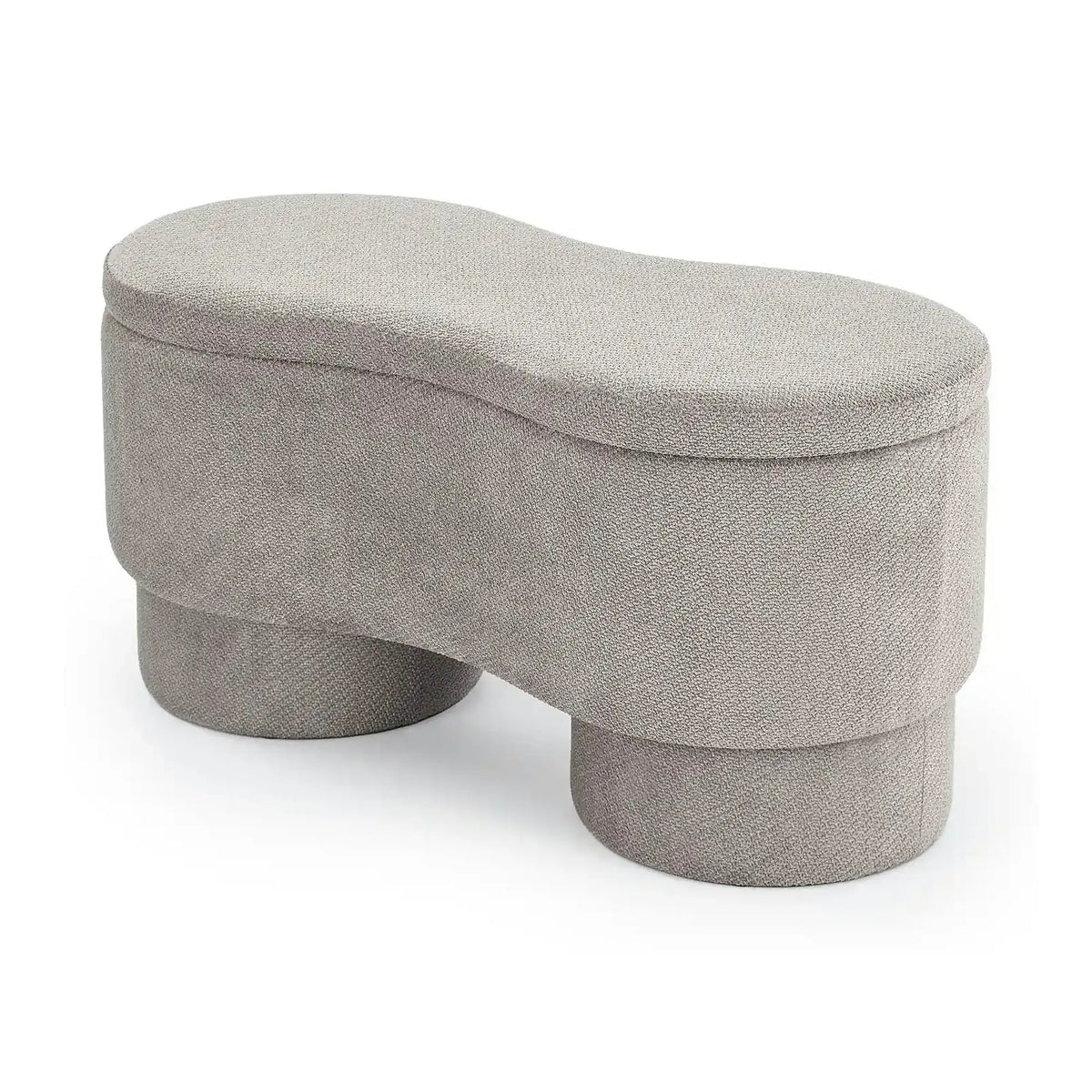 Bancheta VIVA, gri, stofa clasica, 95x45x47 cm