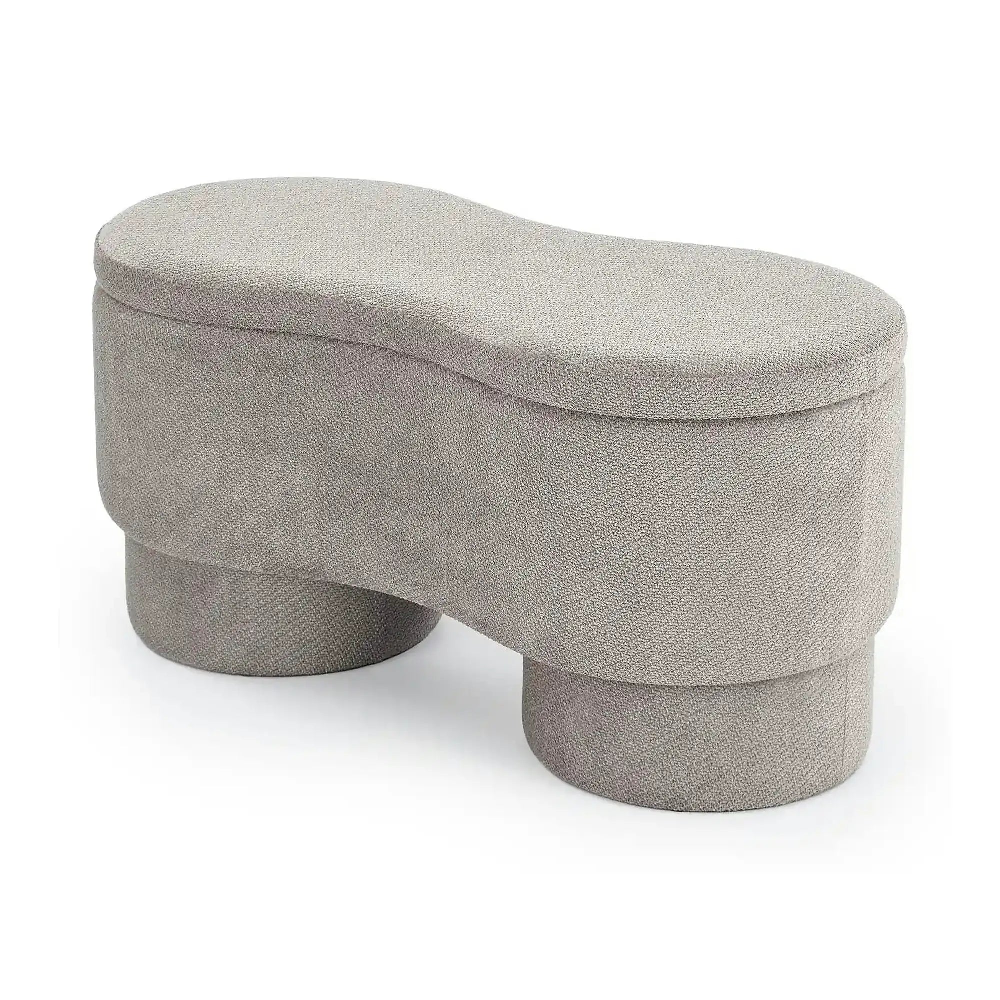 Bancheta VIVA, gri, stofa clasica, 95x45x47 cm