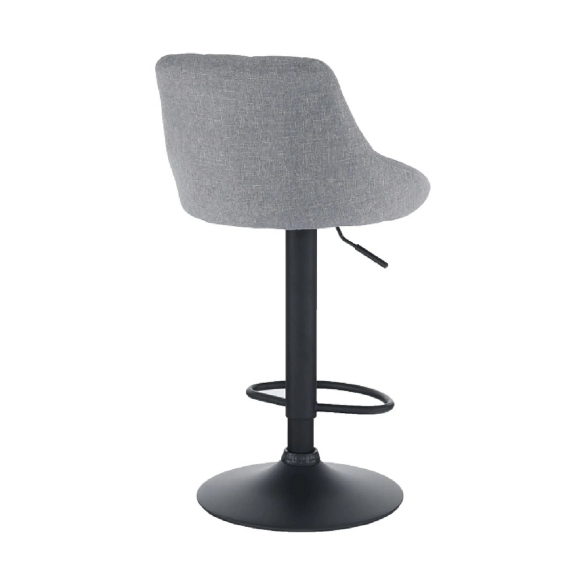Scaun bar TERKAN, gri/negru, stofa clasica/otel, 48x51x84/105 cm