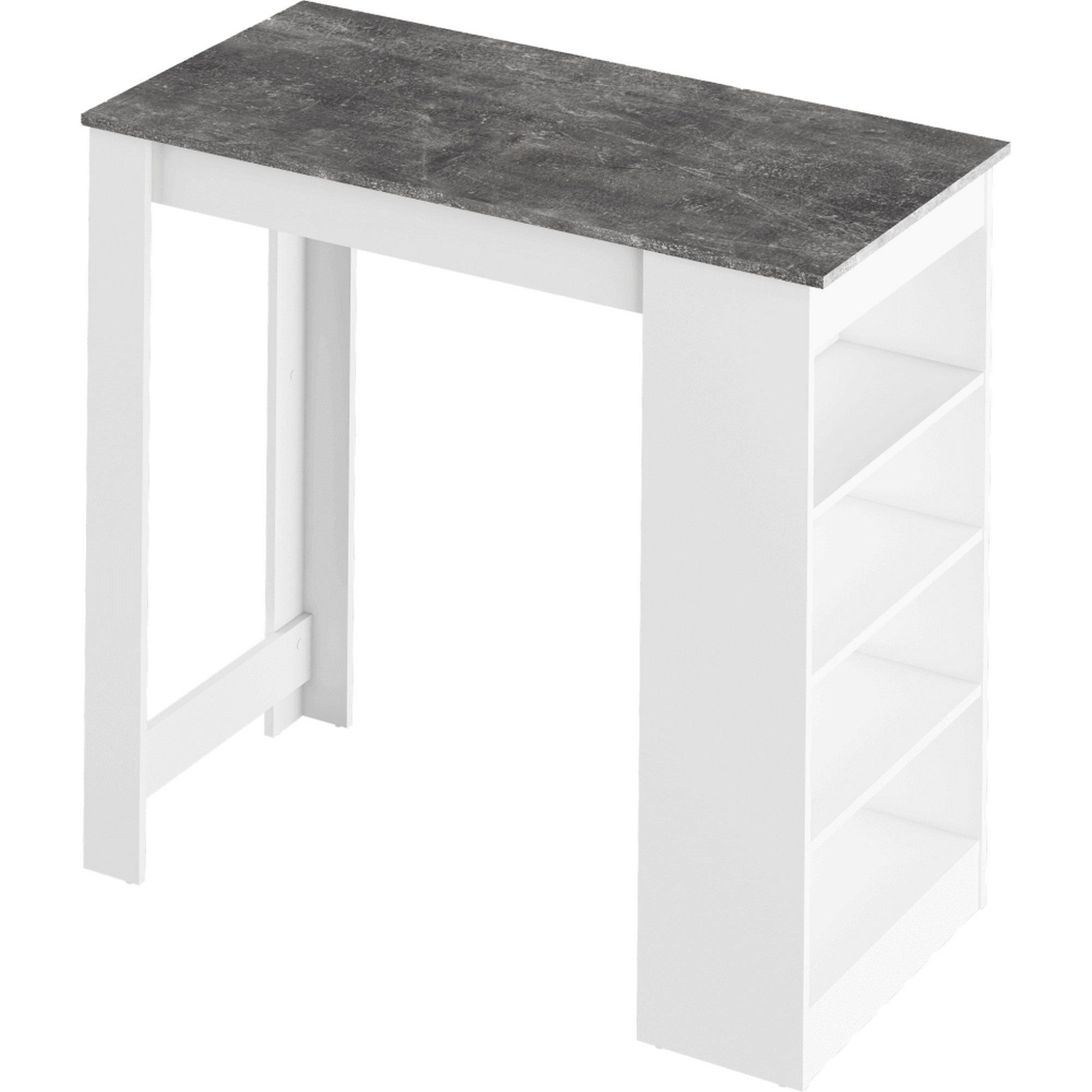Masa bar AUSTEN, gri/alb, PAL melaminat, 117x57x107 cm