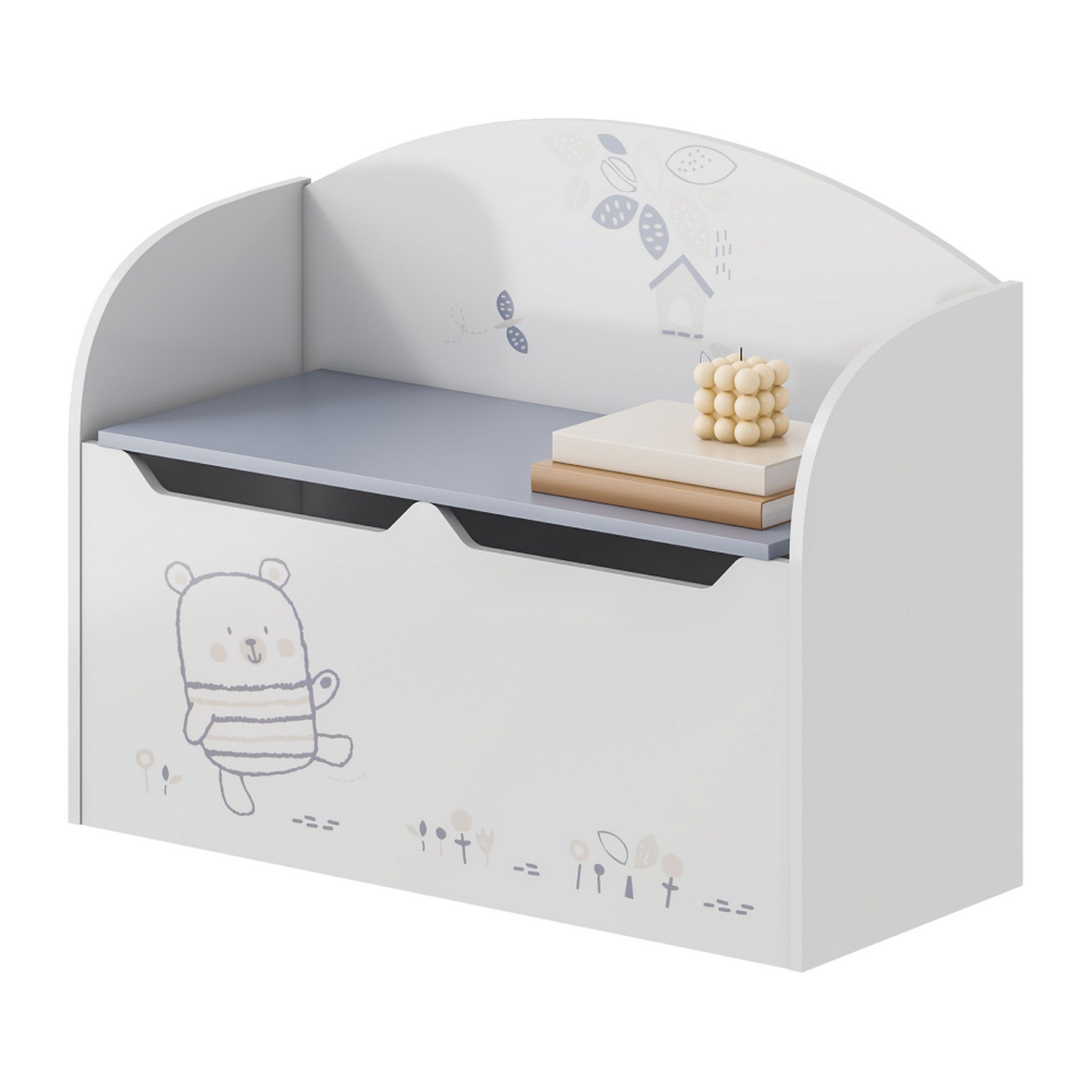 Cutie depozitare BEAR, alb, 69x29x54 cm