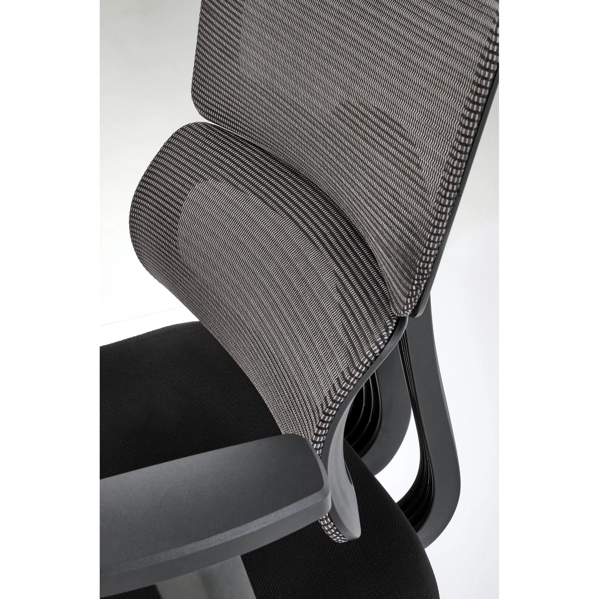Scaun birou PABLO, negru/gri, stofa/plasa, 64x67x118/127 cm
