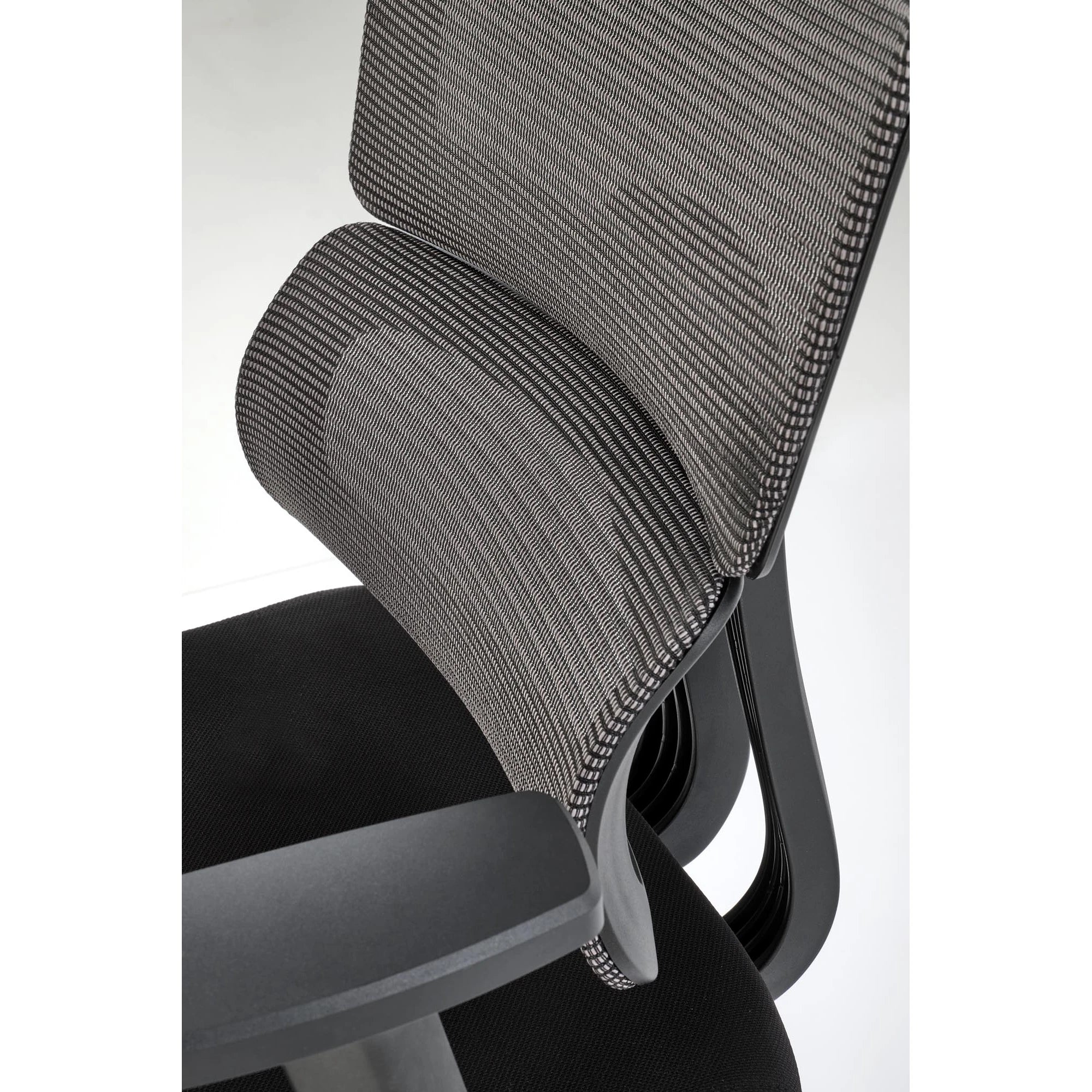 Scaun birou PABLO, negru/gri, stofa/plasa, 64x67x118/127 cm
