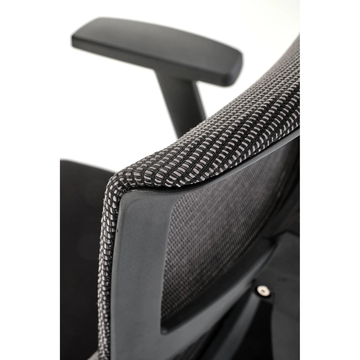 Scaun birou PABLO, negru/gri, stofa/plasa, 64x67x118/127 cm