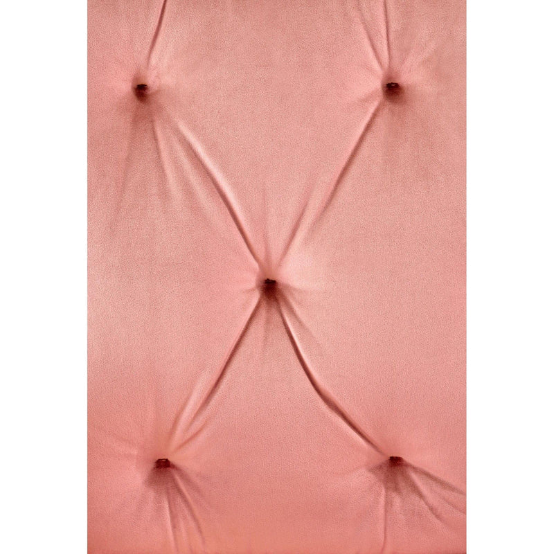 Scaun birou TULIPA, roz, stofa catifelata, 65x63x90 cm