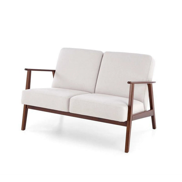 Canapea MILANO 2S, stofa catifelata bej deschis - Castel 04, 120x77x77 cm