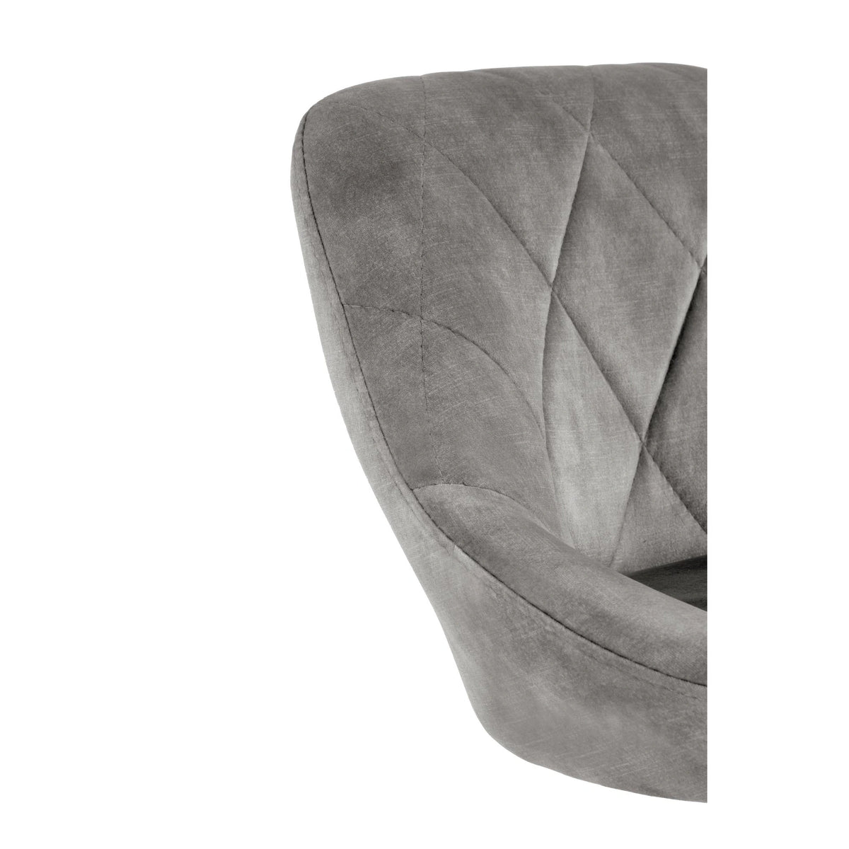Scaun de bar rotativ H101, stofa catifelata gri - Bluvel 14, 47x45x106 cm