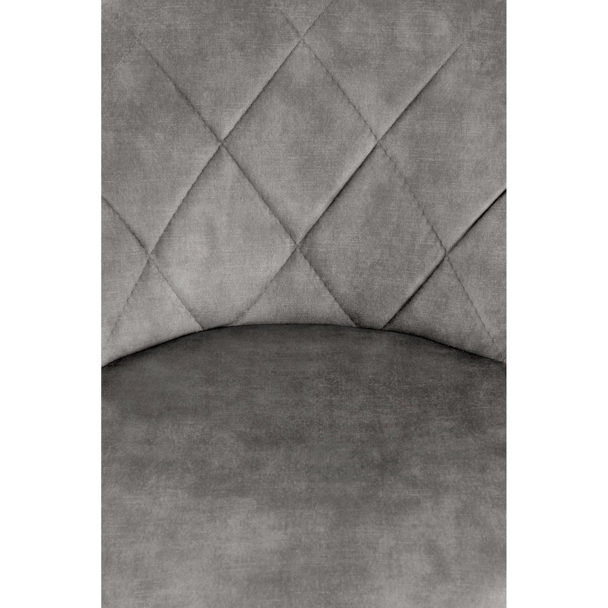 Scaun de bar rotativ H101, stofa catifelata gri - Bluvel 14, 47x45x106 cm
