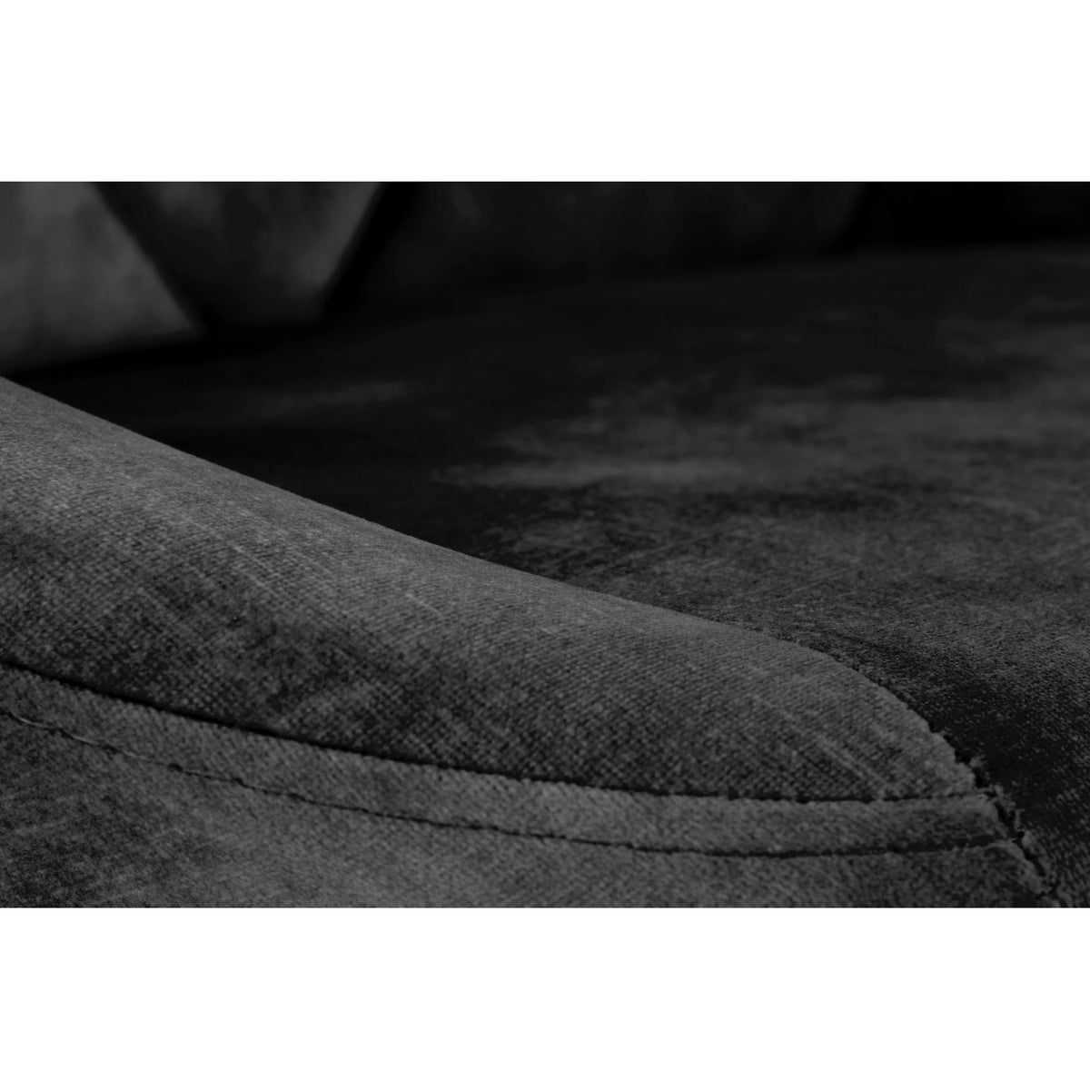 Scaun de bar rotativ H101, negru, stofa catifelata/otel, 47x45x84/106 cm