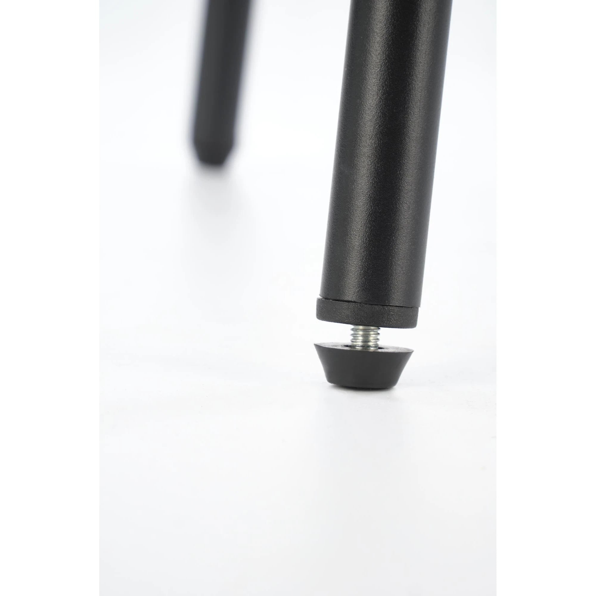 Scaun bar cu spatar inalt H121, bej - Mavel 38/negru, stofa catifelata/metal, 51x50x92 cm