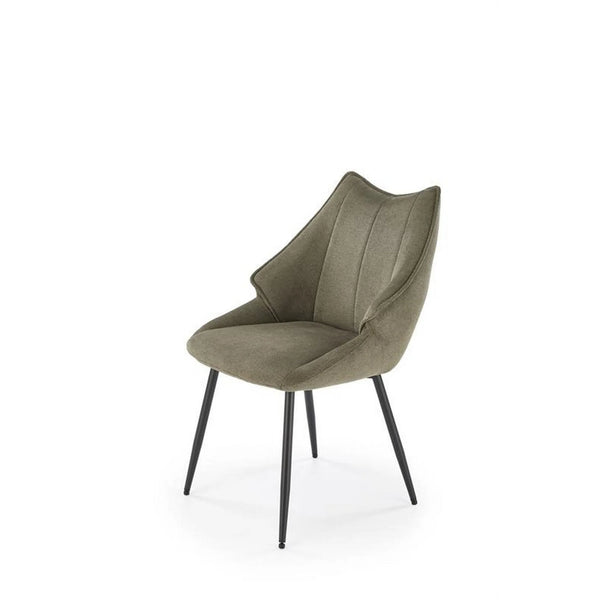 Scaun K543, verde/negru, stofa clasica/metal, 55x60x87 cm