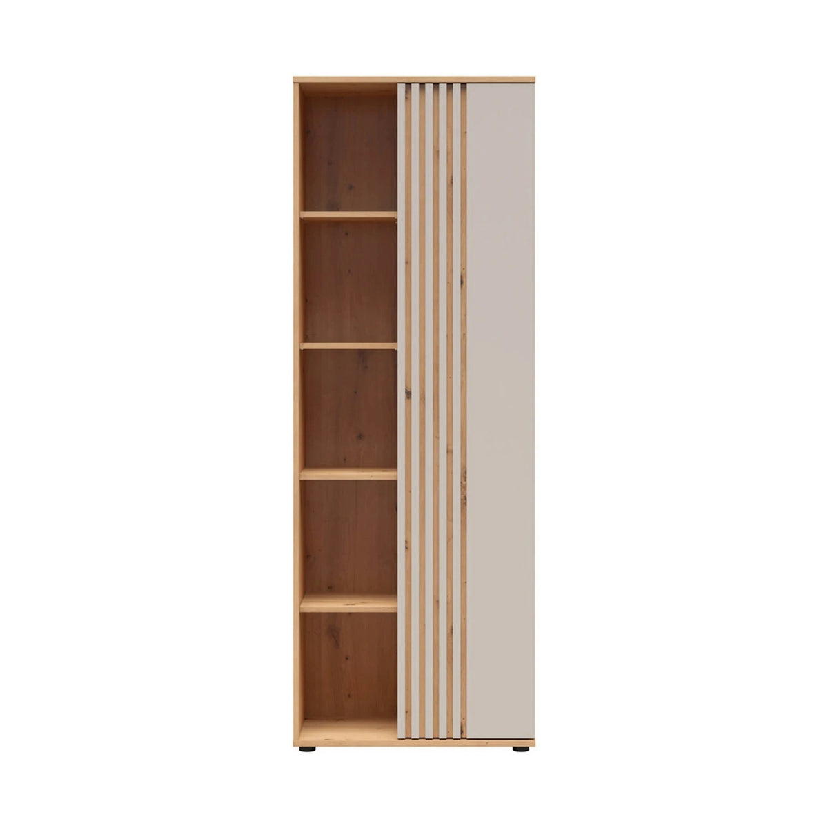 Biblioteca 5 rafturi BREVAS, stejar artisan/casmir, PAL, 70x40x196 cm
