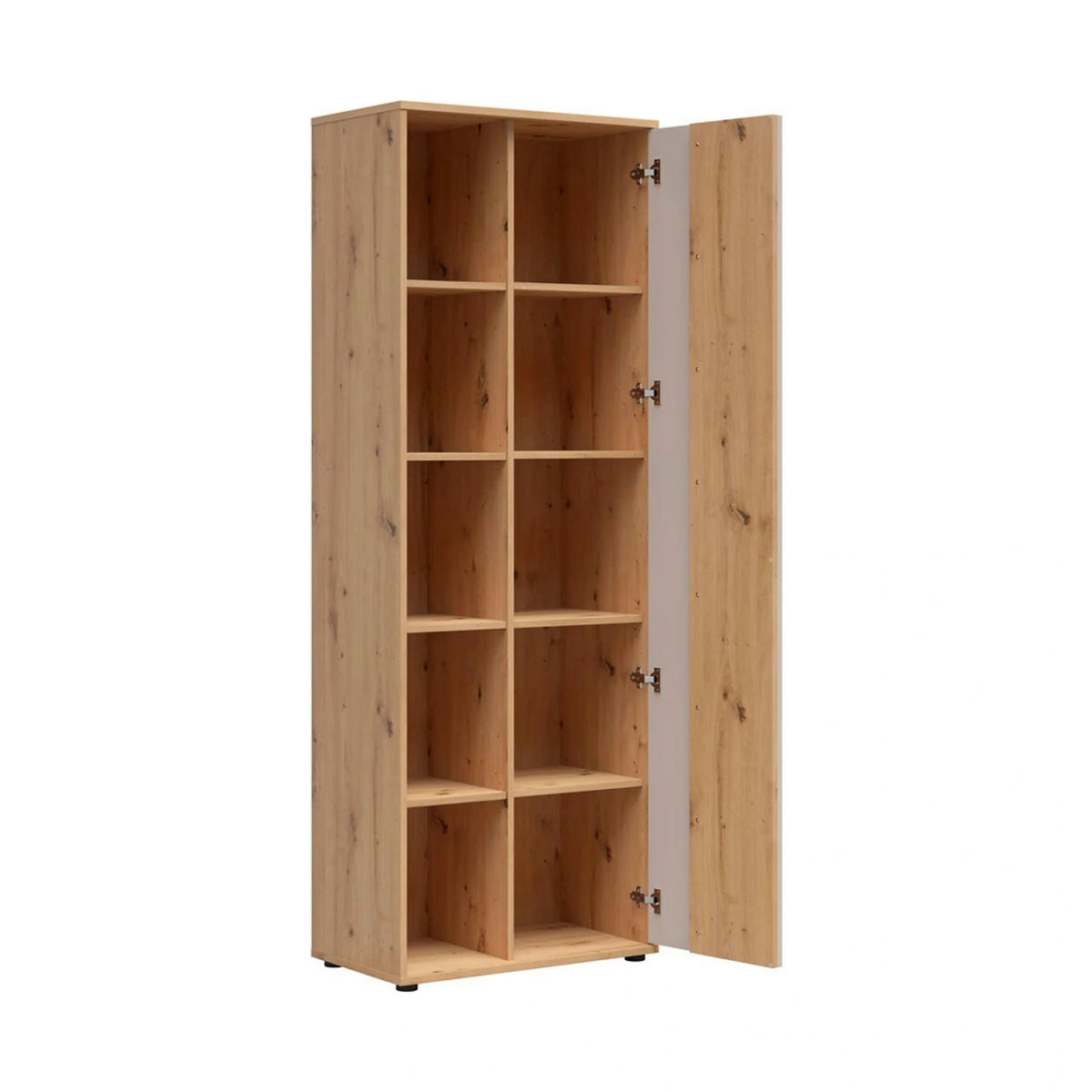 Biblioteca 5 rafturi BREVAS, stejar artisan/casmir, PAL, 70x40x196 cm