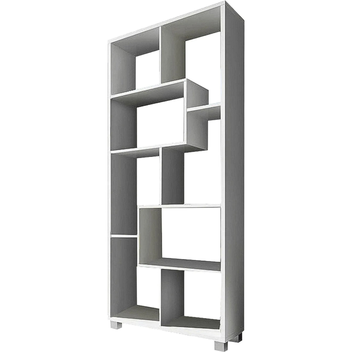 Biblioteca ADEN, alb, PAL melaminat, 69x25x161 cm