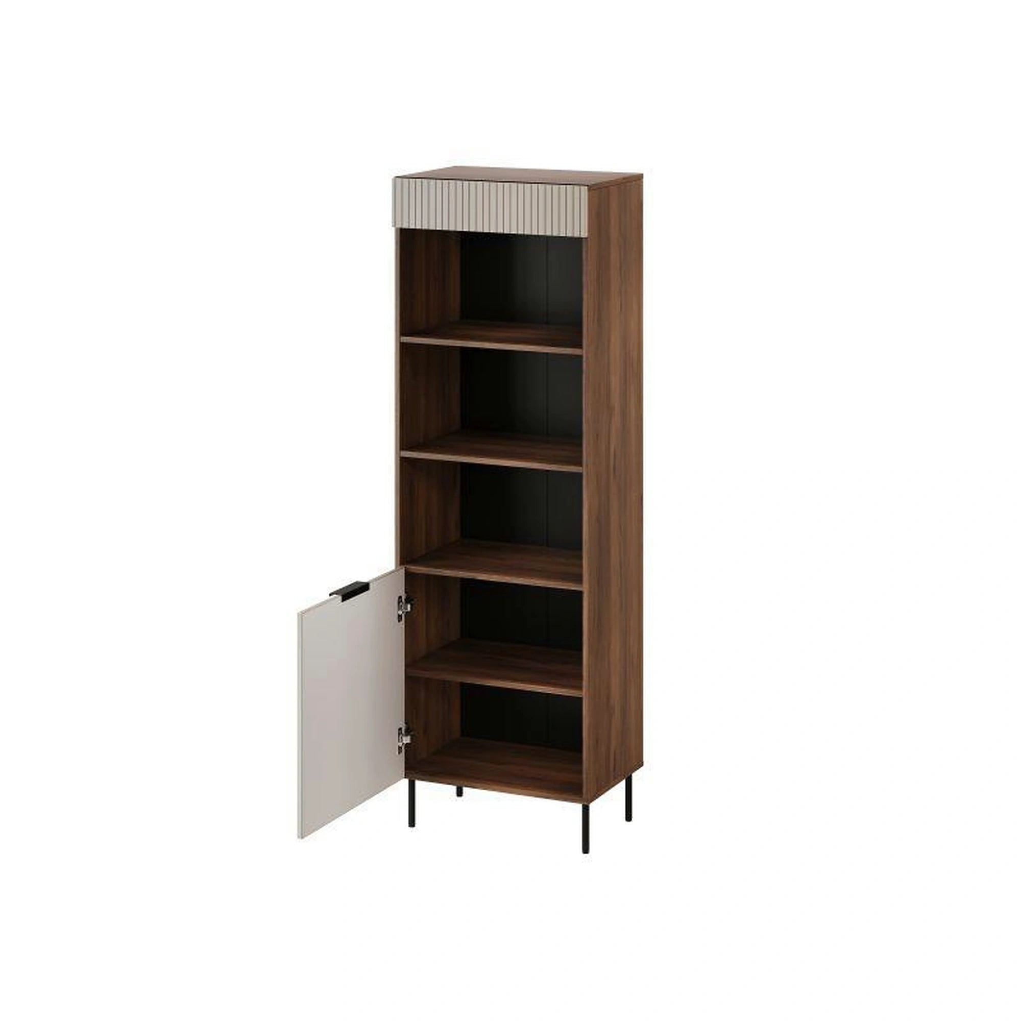 Biblioteca ALMERA TYP3, nuc/casmir, PAL laminat, 60x42x185 cm