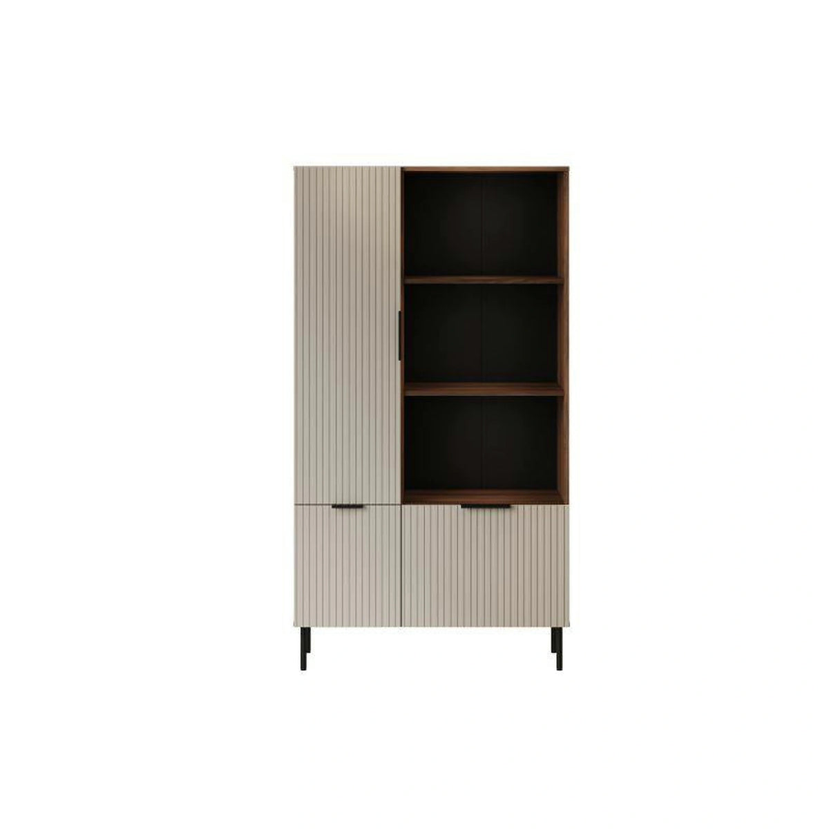 Biblioteca ALMERA TYP4, nuc/casmir, PAL laminat, 90x42x165 cm