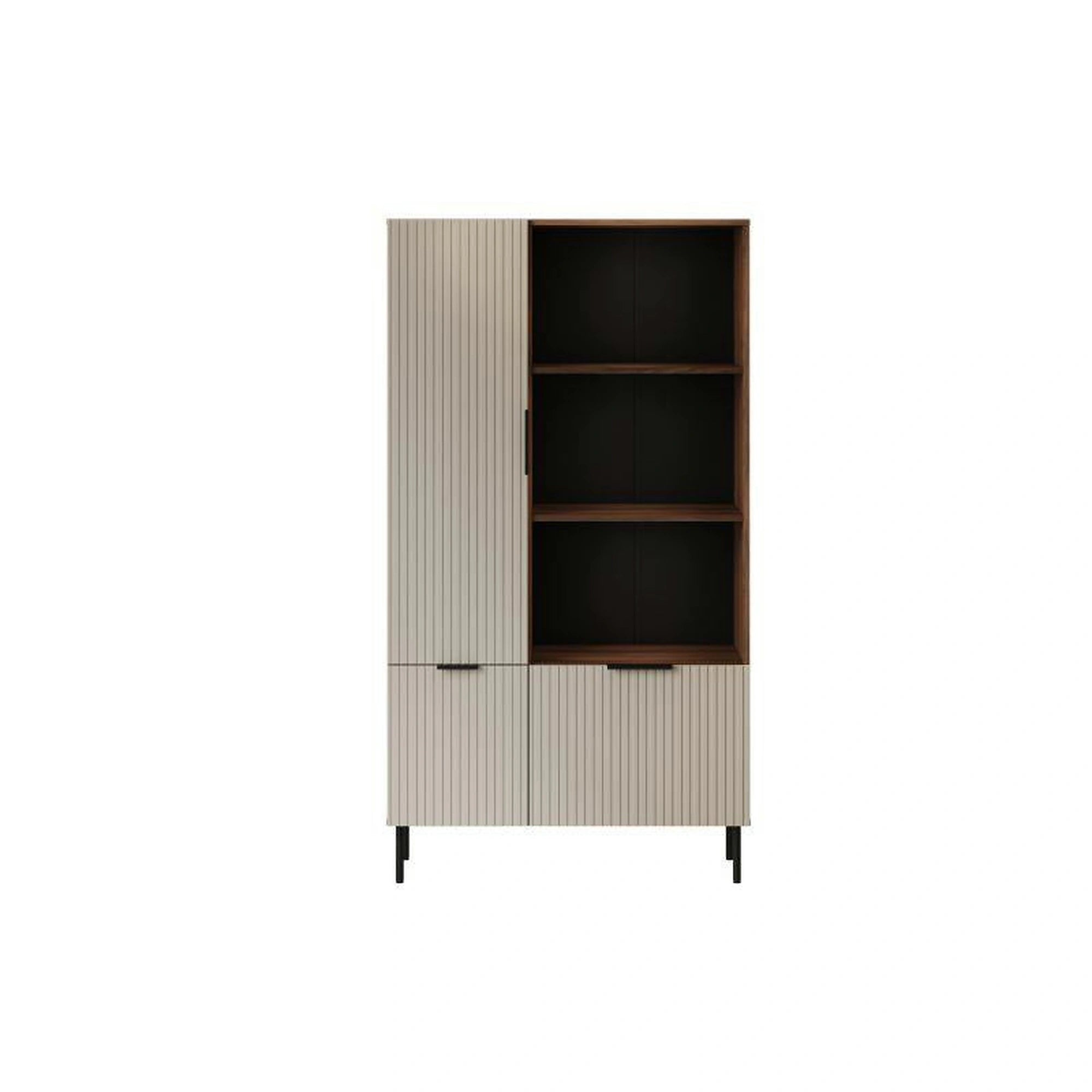 Biblioteca ALMERA TYP4, nuc/casmir, PAL laminat, 90x42x165 cm