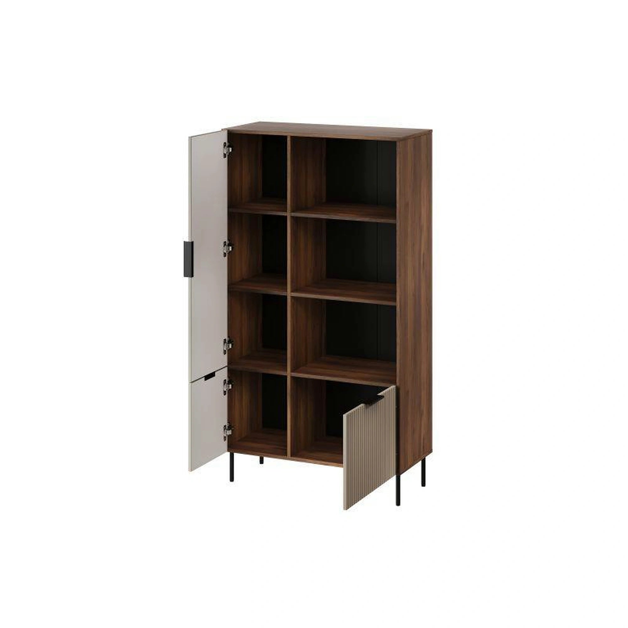 Biblioteca ALMERA TYP4, nuc/casmir, PAL laminat, 90x42x165 cm