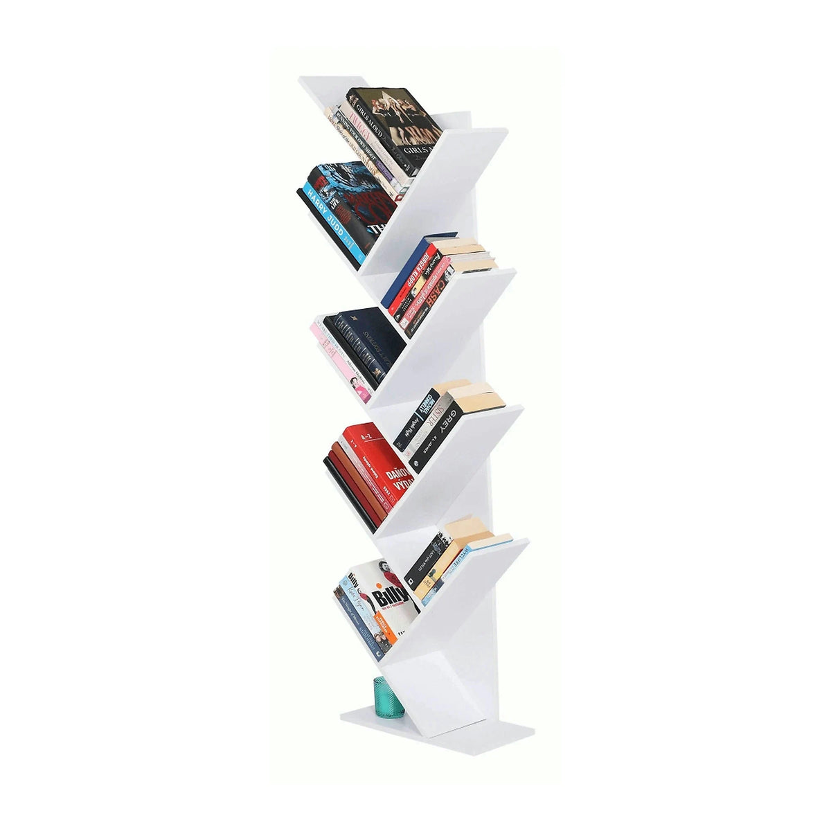 Biblioteca BAKI NEW TYP 1, alb, DTD laminat, 43x20x144 cm