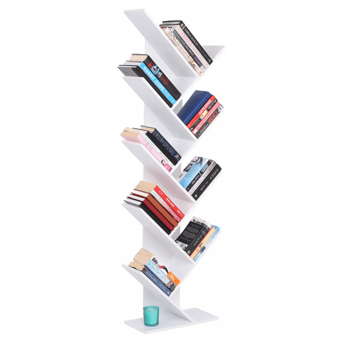 Biblioteca BAKI NEW TYP 1, alb, DTD laminat, 43x20x144 cm