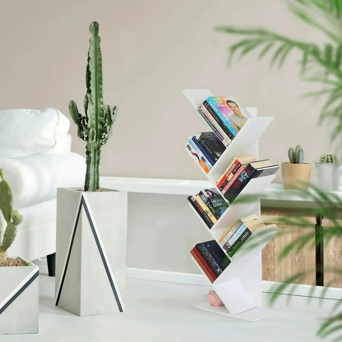 Biblioteca BAKI NEW TYP 2, alb, DTD laminat, 40x20x115 cm