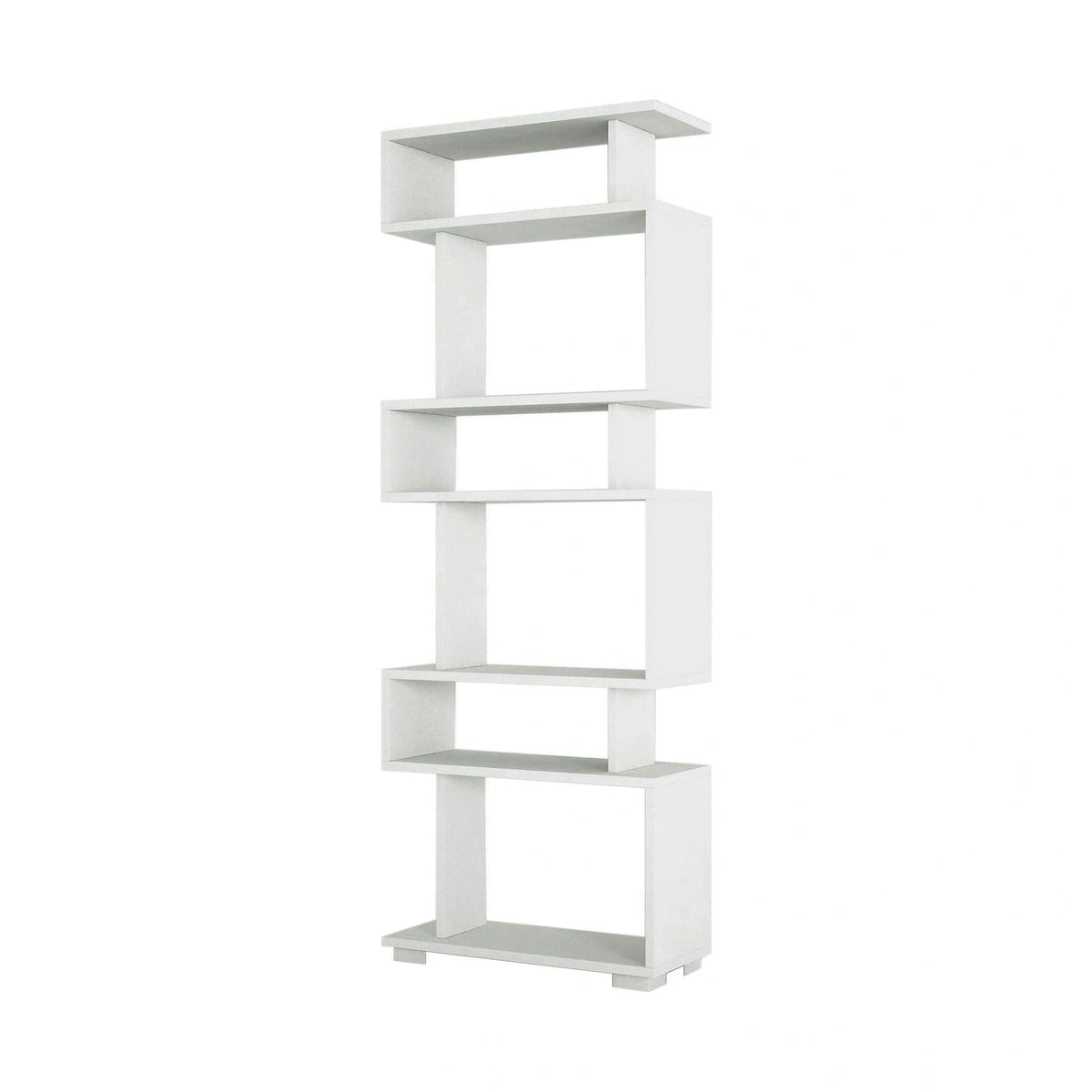 Biblioteca BLOK, alb, PAL melaminat, 60x20x165 cm