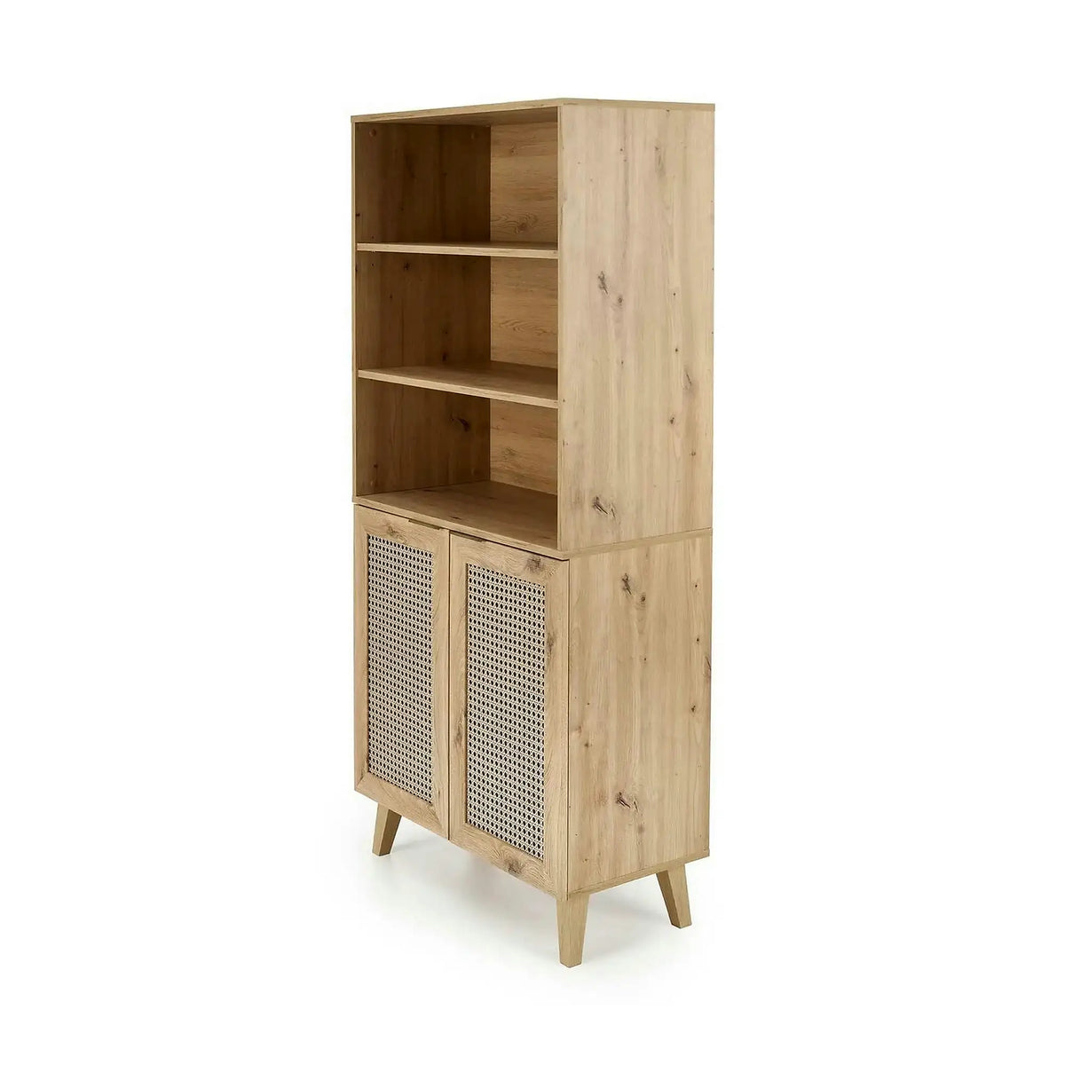 Biblioteca BORNEO, stejar artisan, PAL laminat, 80x40x173 cm