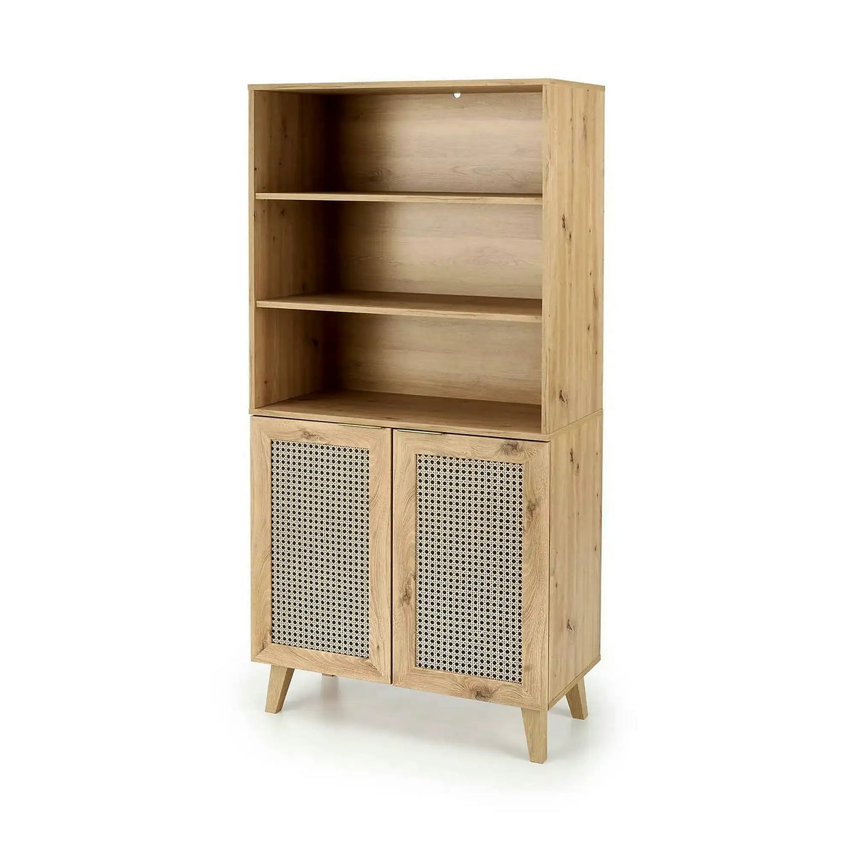 Biblioteca BORNEO, stejar artisan, PAL laminat, 80x40x173 cm