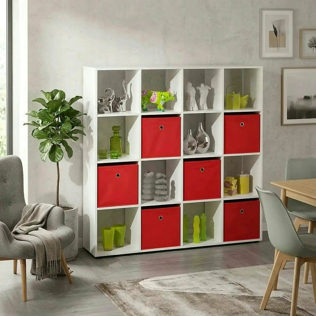 Biblioteca COBOTO 16, alb, PAL laminat, 139x33x144 cm