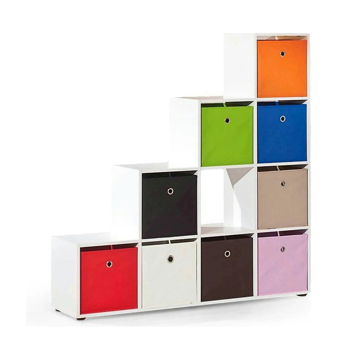Biblioteca COBOTO, alb, PAL laminat, 139x33x144 cm