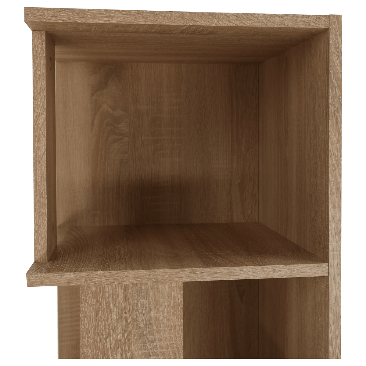 Biblioteca de colt KORIND, stejar sonoma, DTD laminat,  38x38x186 cm