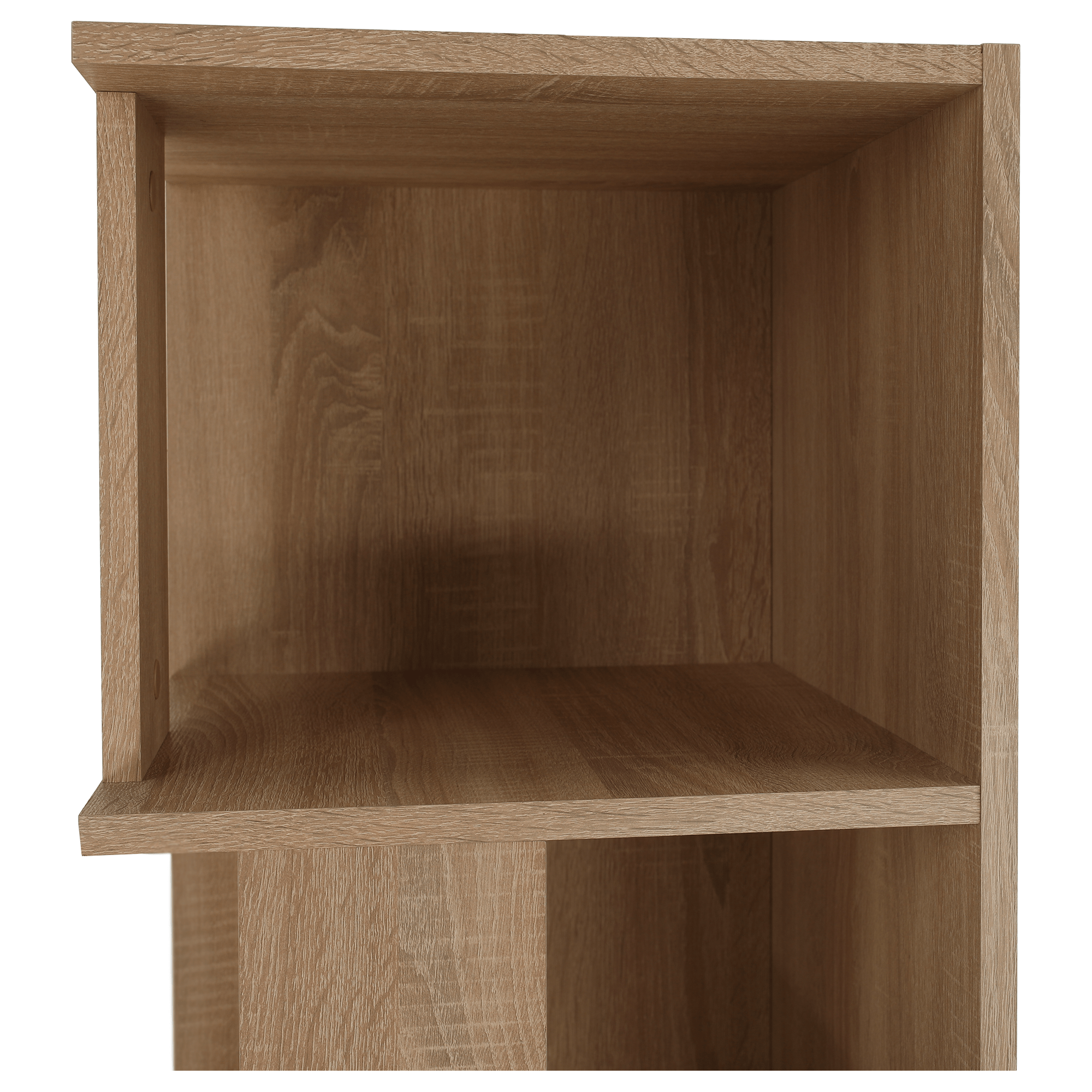 Biblioteca de colt KORIND, stejar sonoma, DTD laminat,  38x38x186 cm