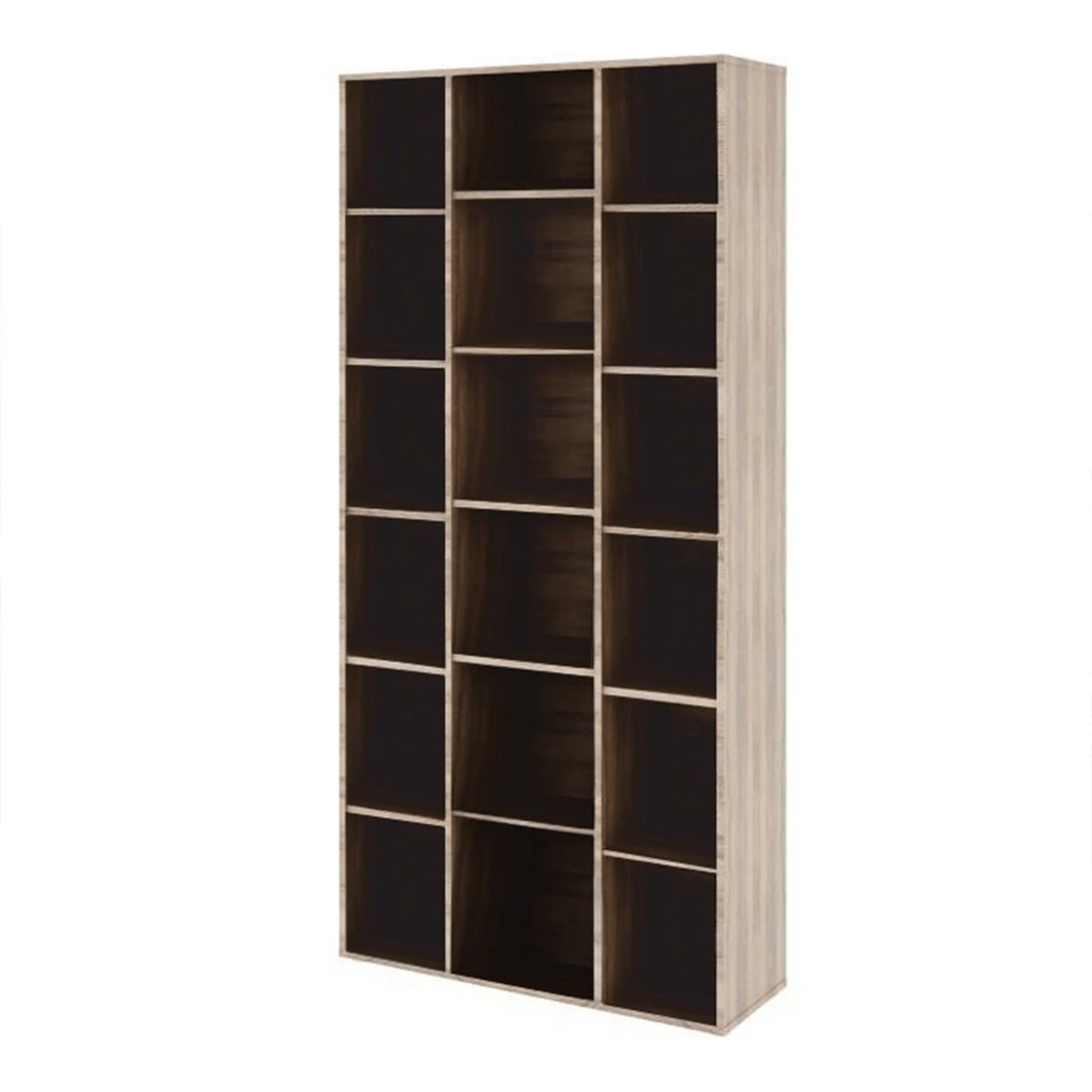 Biblioteca DUNAJ TIP 13, stejar sonoma, DTD laminat, 90x32x191 cm